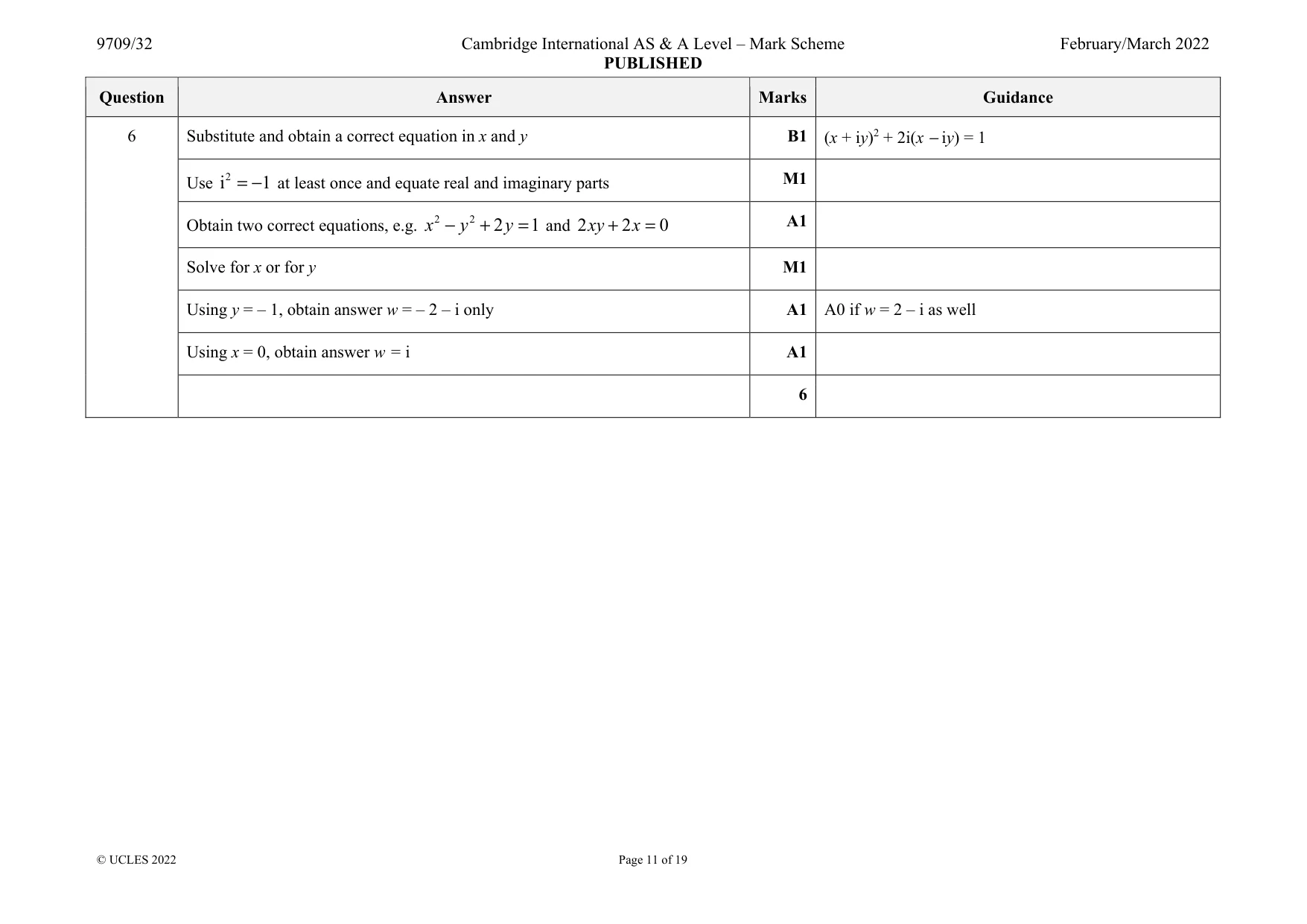 Mark scheme, page 11 of 19