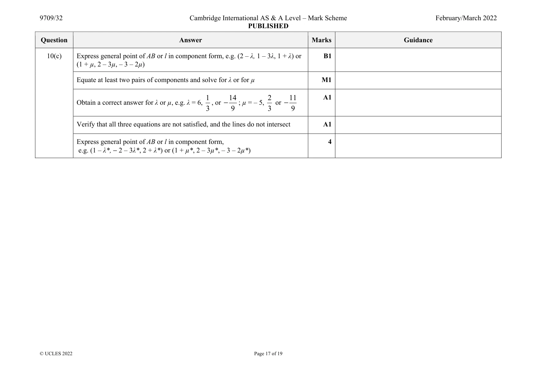 Mark scheme, page 17 of 19