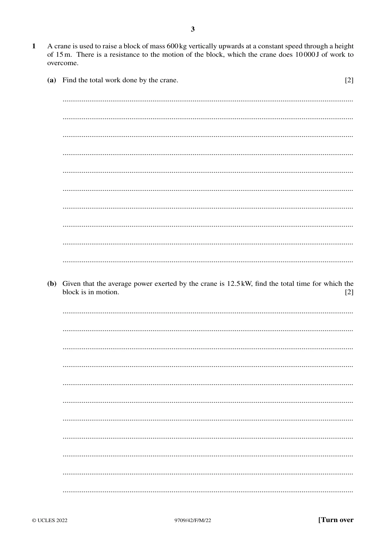 Cambridge A Level Mathematics 9709 2022 Feb/March Paper 4 · Variant 2 question paper, page 3 of 16