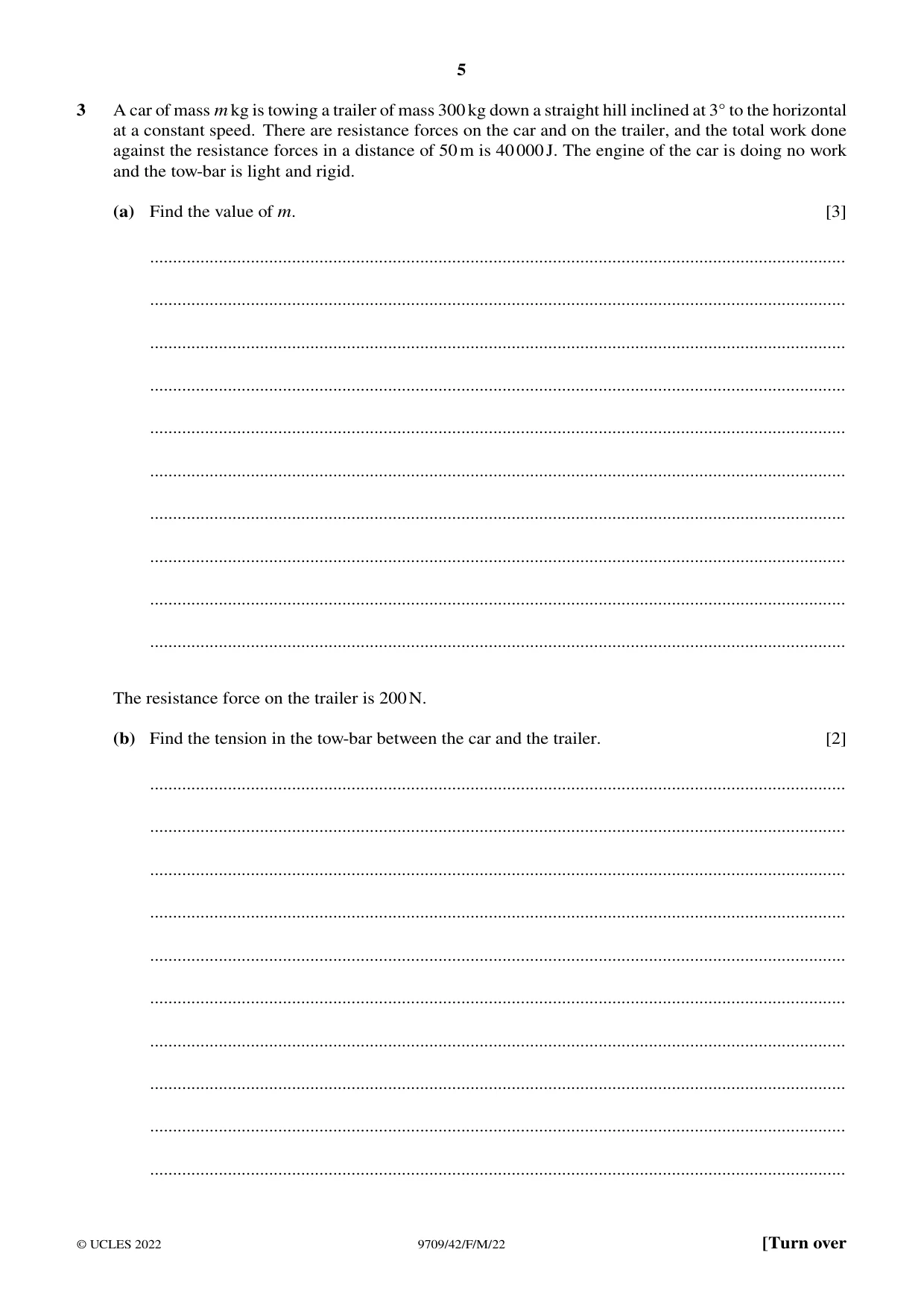 Cambridge A Level Mathematics 9709 2022 Feb/March Paper 4 · Variant 2 question paper, page 5 of 16