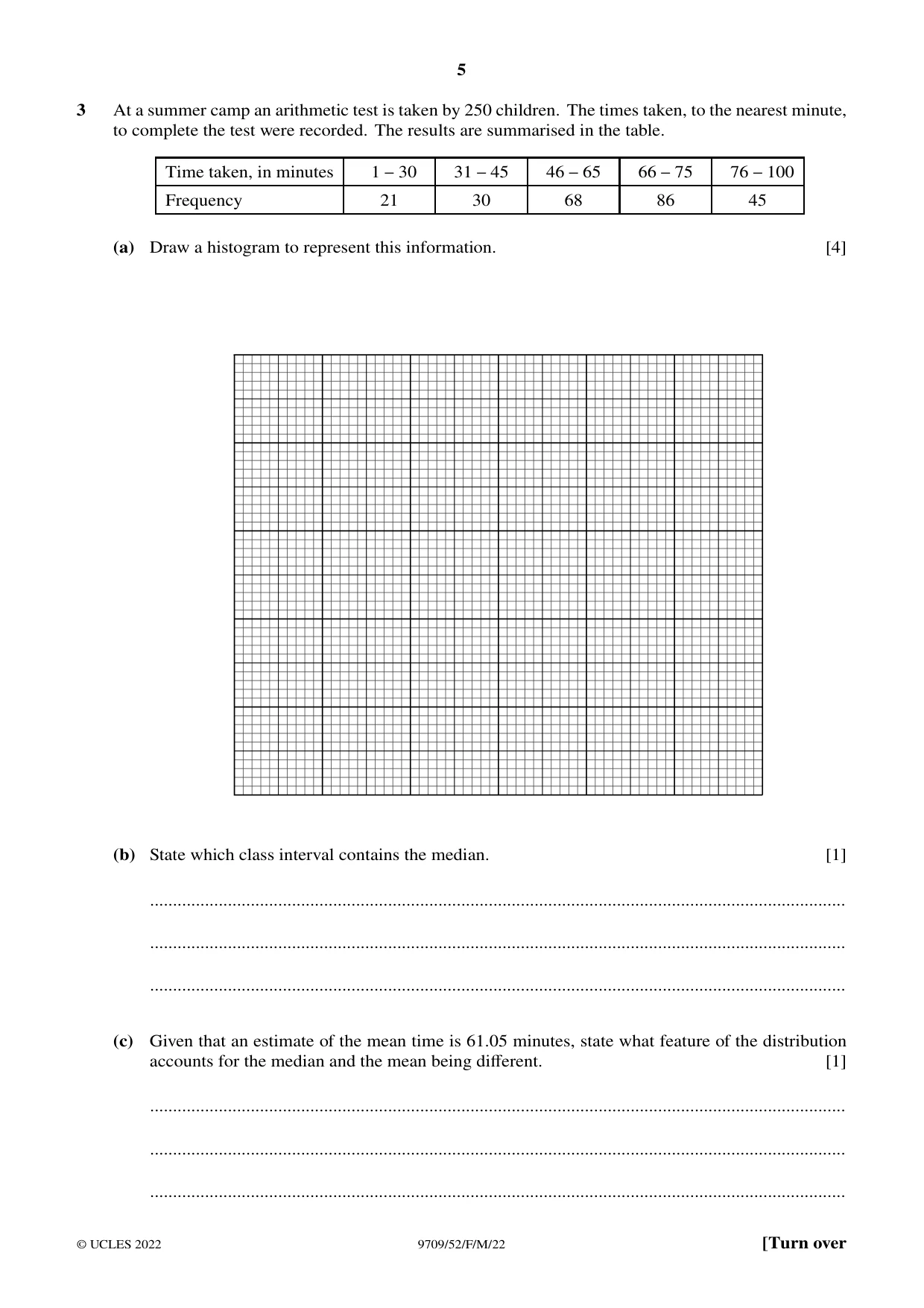 Cambridge A Level Mathematics 9709 2022 Feb/March Paper 5 · Variant 2 question paper, page 5 of 12