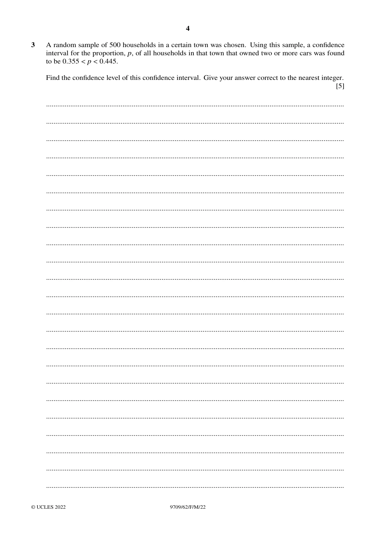 Cambridge A Level Mathematics 9709 2022 Feb/March Paper 6 · Variant 2 question paper, page 4 of 12