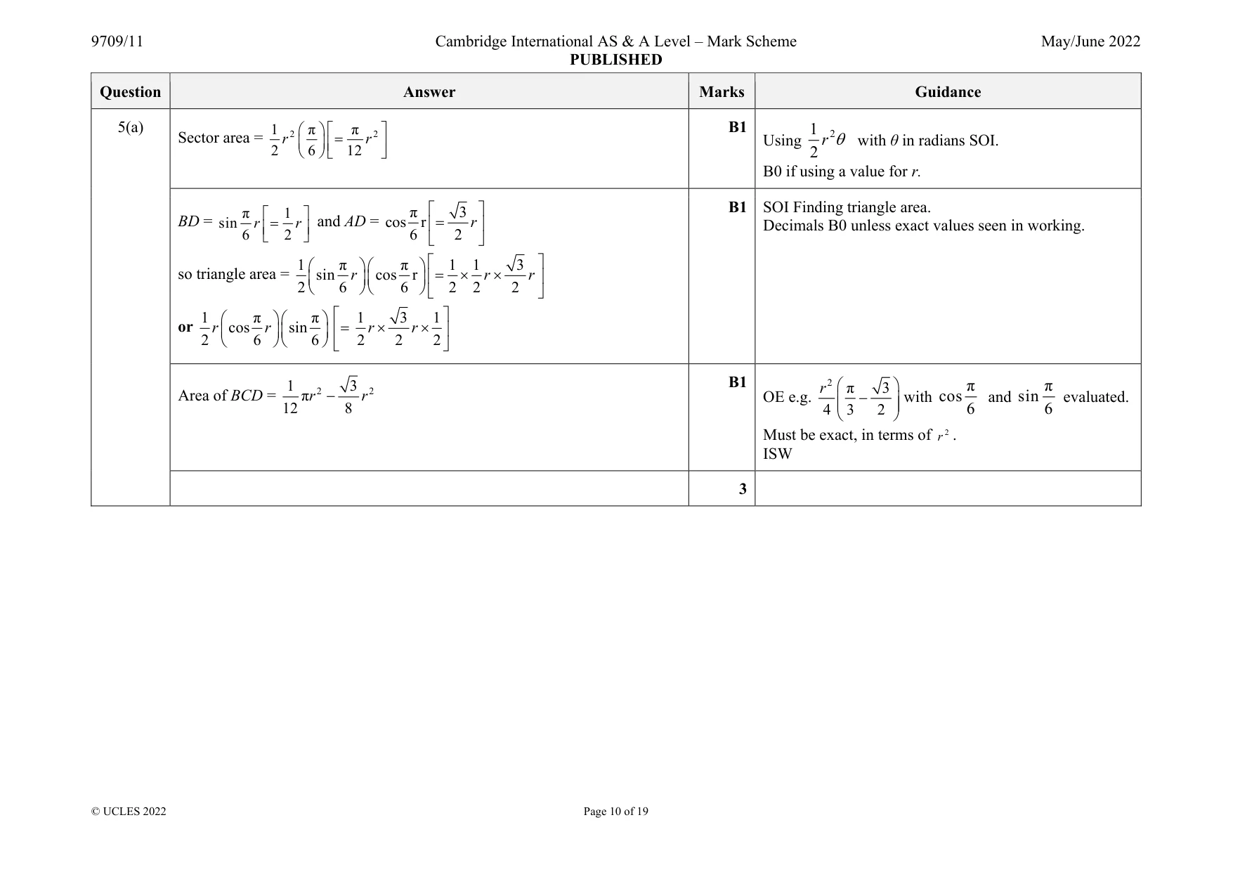 Mark scheme, page 10 of 19