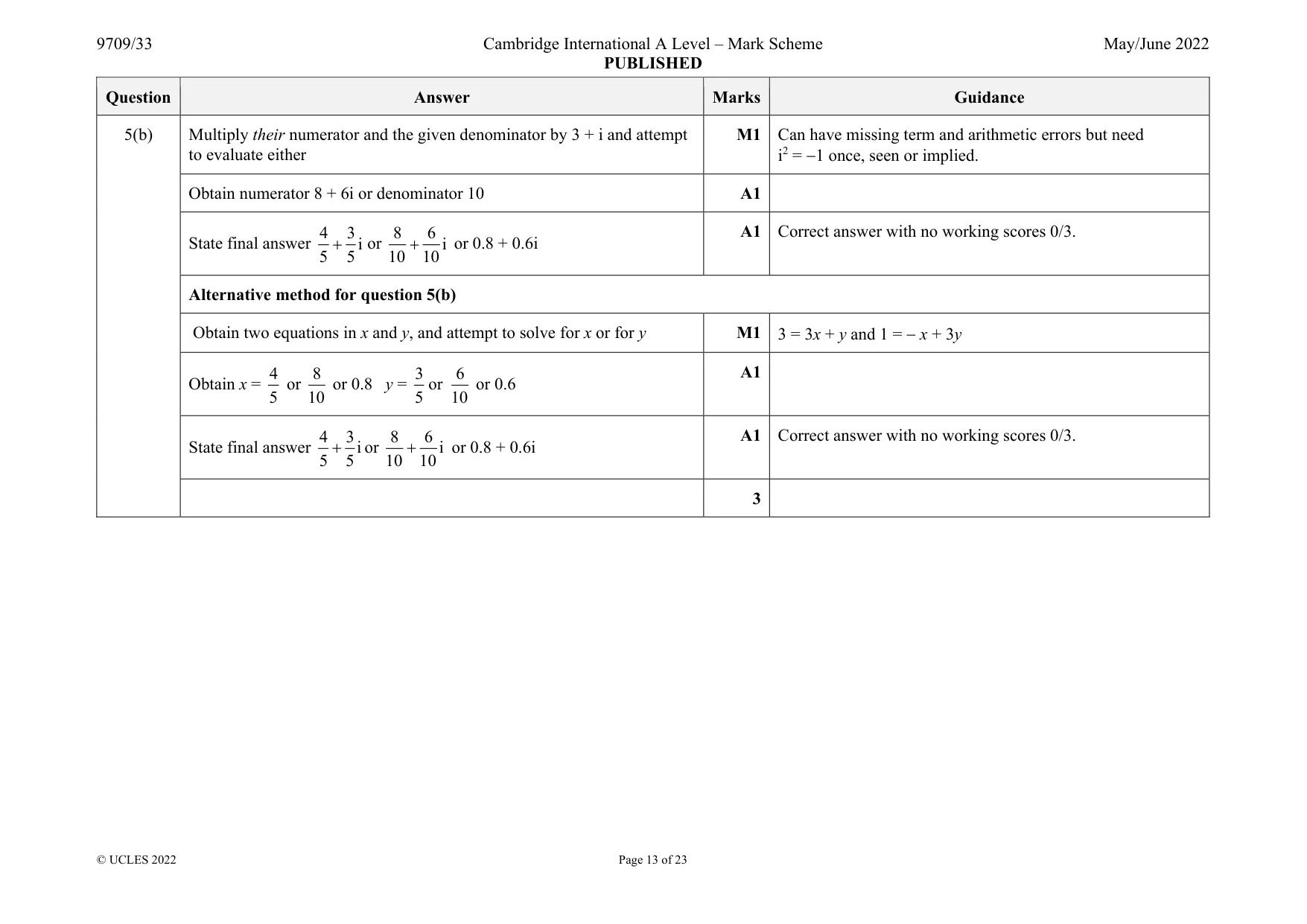 Mark scheme, page 13 of 23