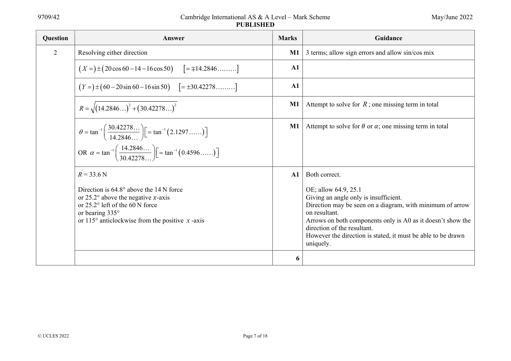 Mark scheme, page 7 of 18