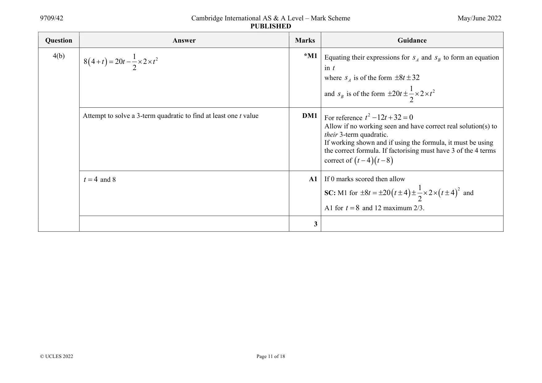 Mark scheme, page 11 of 18