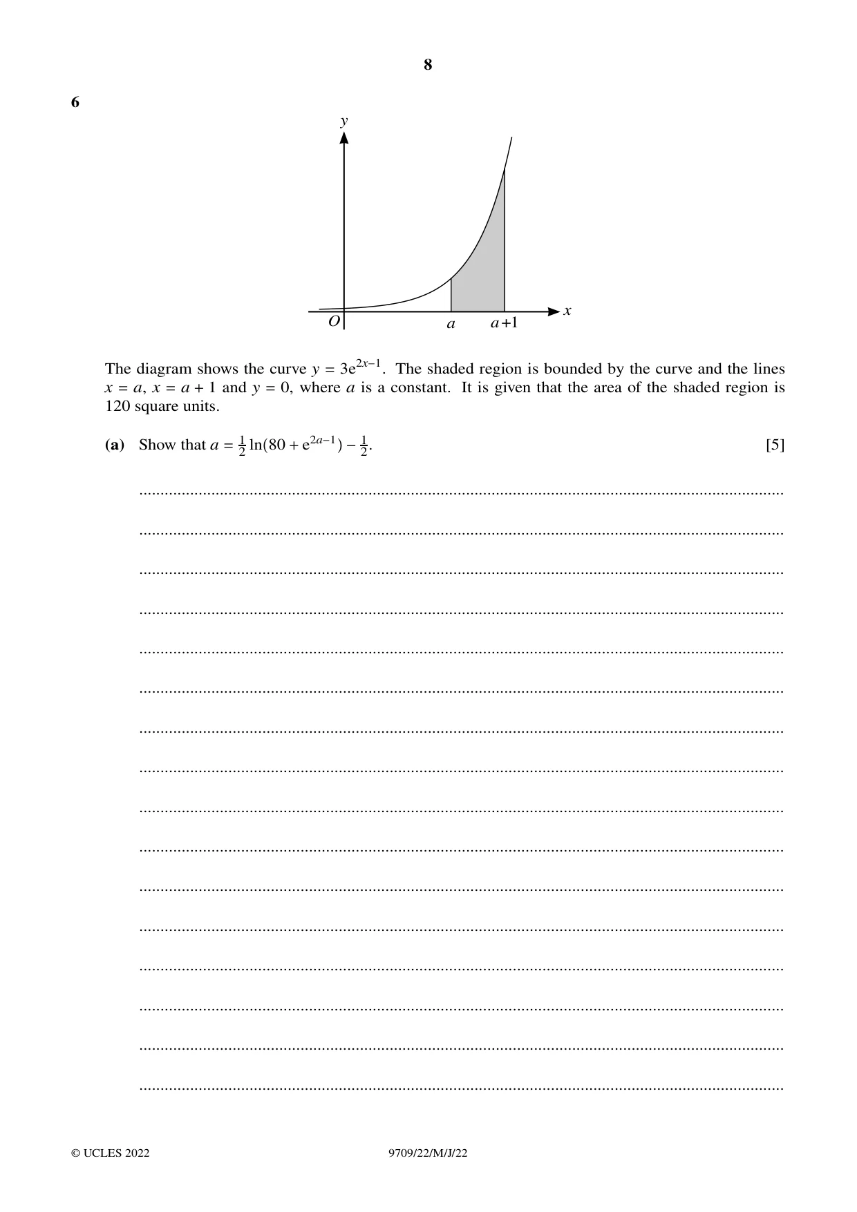 Cambridge A Level Mathematics 9709 2022 May/June Paper 2 · Variant 2 question paper, page 8 of 16