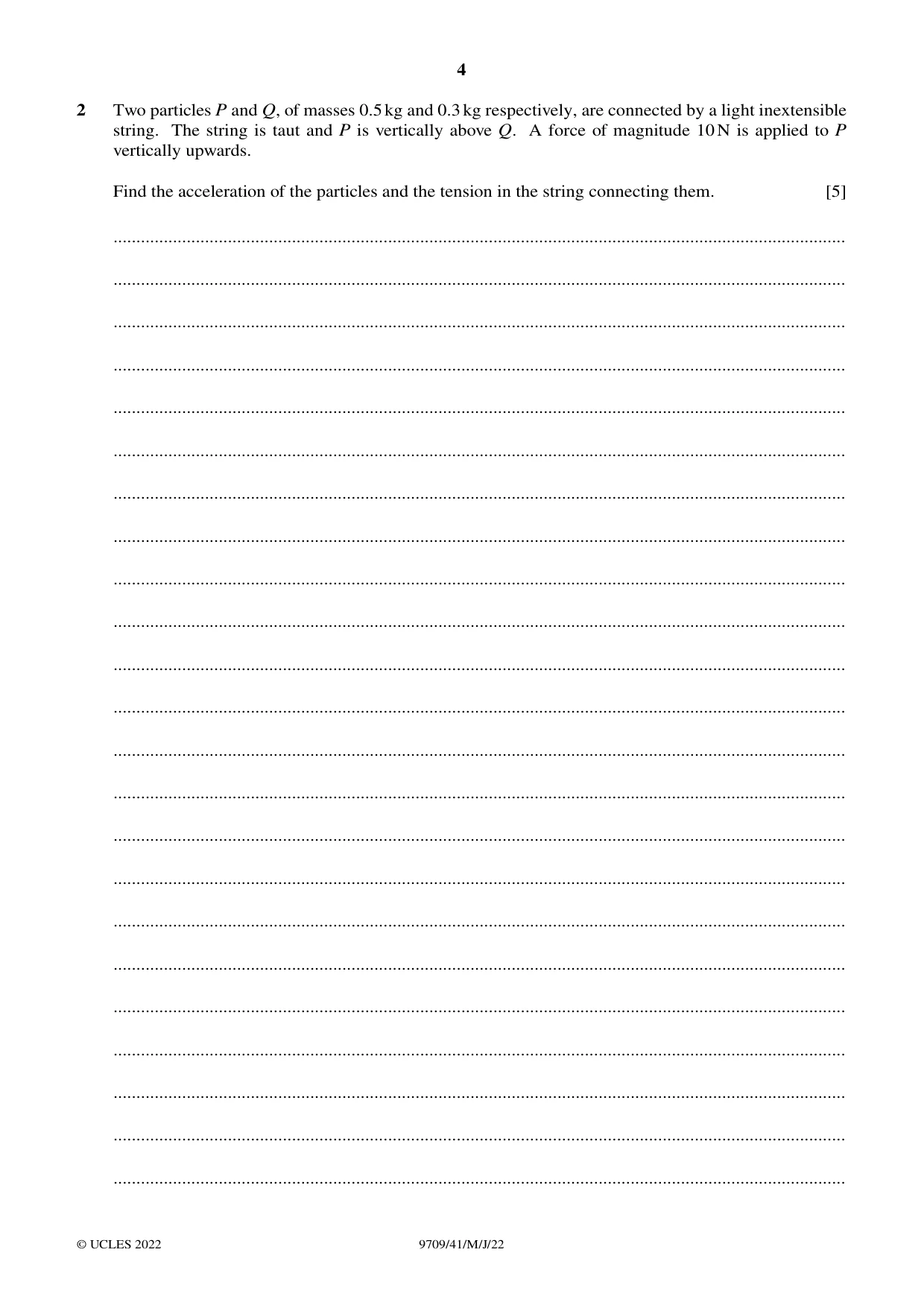Cambridge A Level Mathematics 9709 2022 May/June Paper 4 · Variant 1 question paper, page 4 of 16