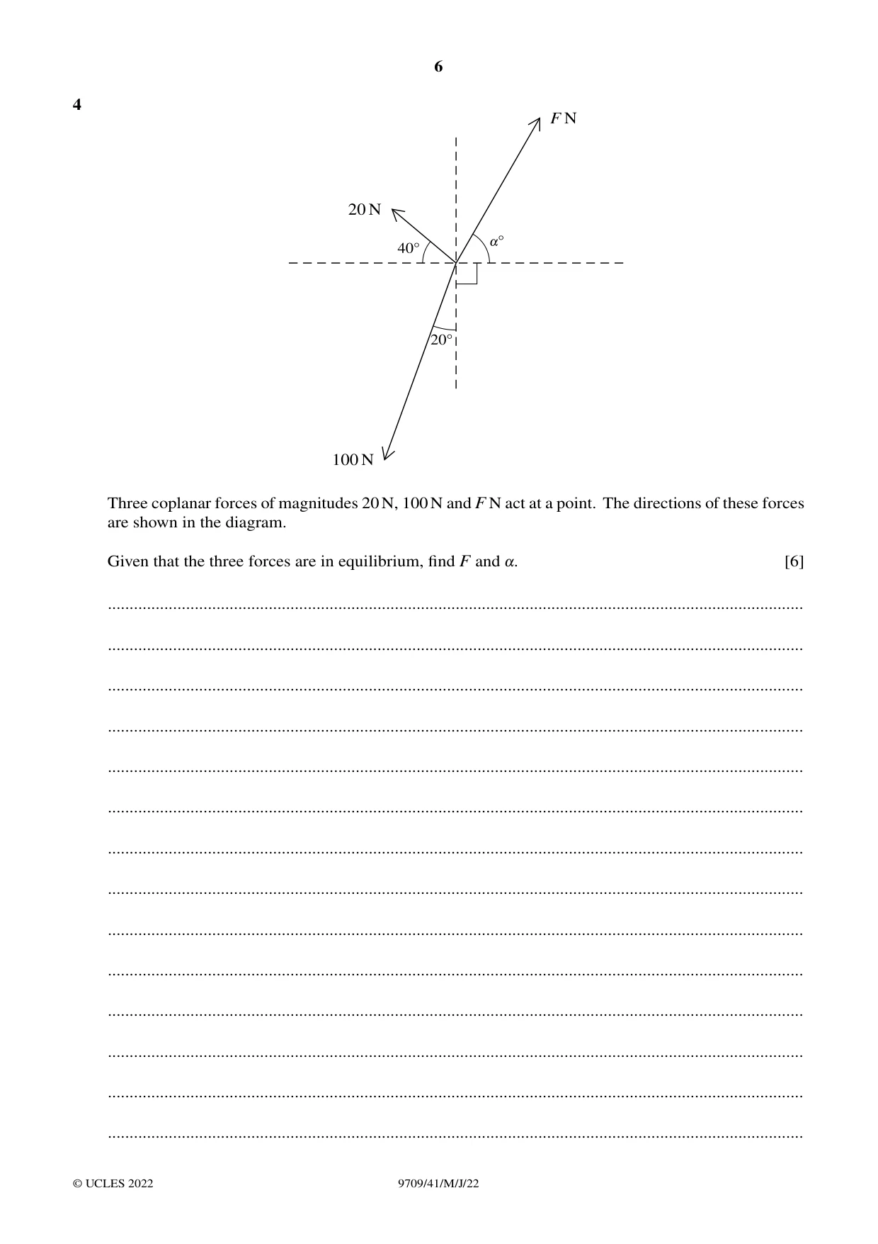Cambridge A Level Mathematics 9709 2022 May/June Paper 4 · Variant 1 question paper, page 6 of 16