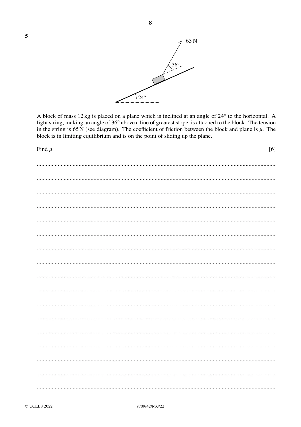 Cambridge A Level Mathematics 9709 2022 May/June Paper 4 · Variant 2 question paper, page 8 of 16