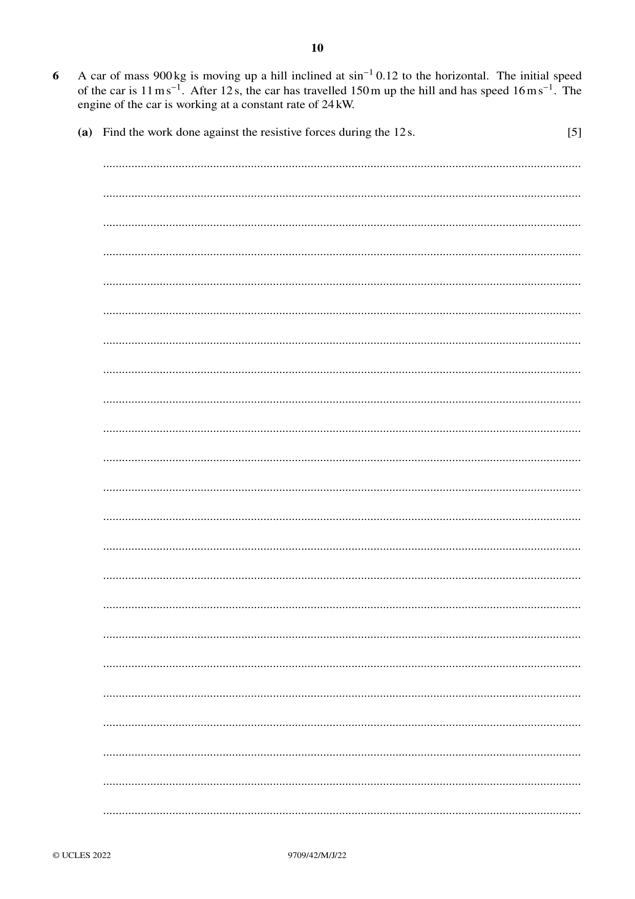 Cambridge A Level Mathematics 9709 2022 May/June Paper 4 · Variant 2 question paper, page 10 of 16