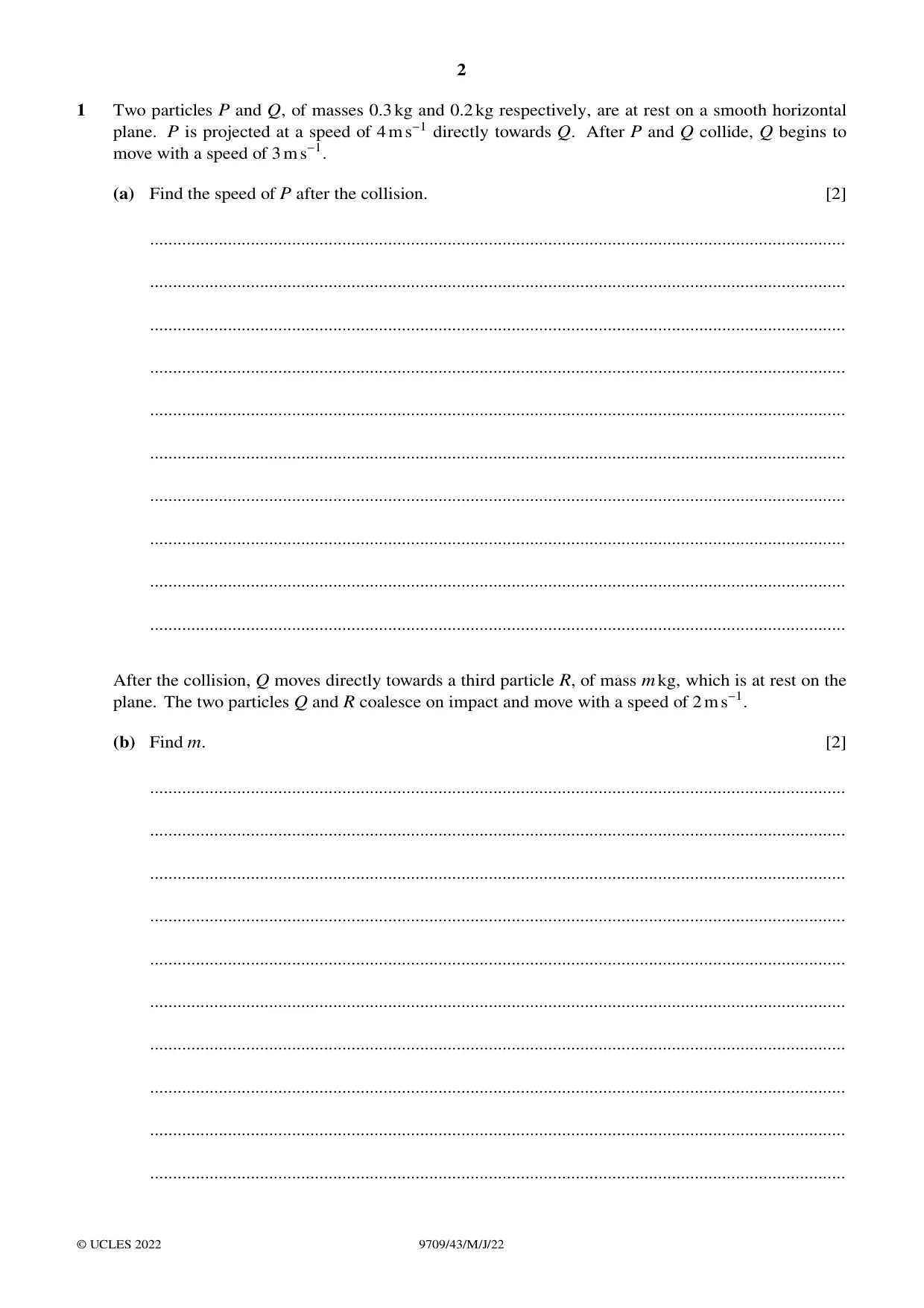 Cambridge A Level Mathematics 9709 2022 May/June Paper 4 · Variant 3 question paper, page 2 of 16