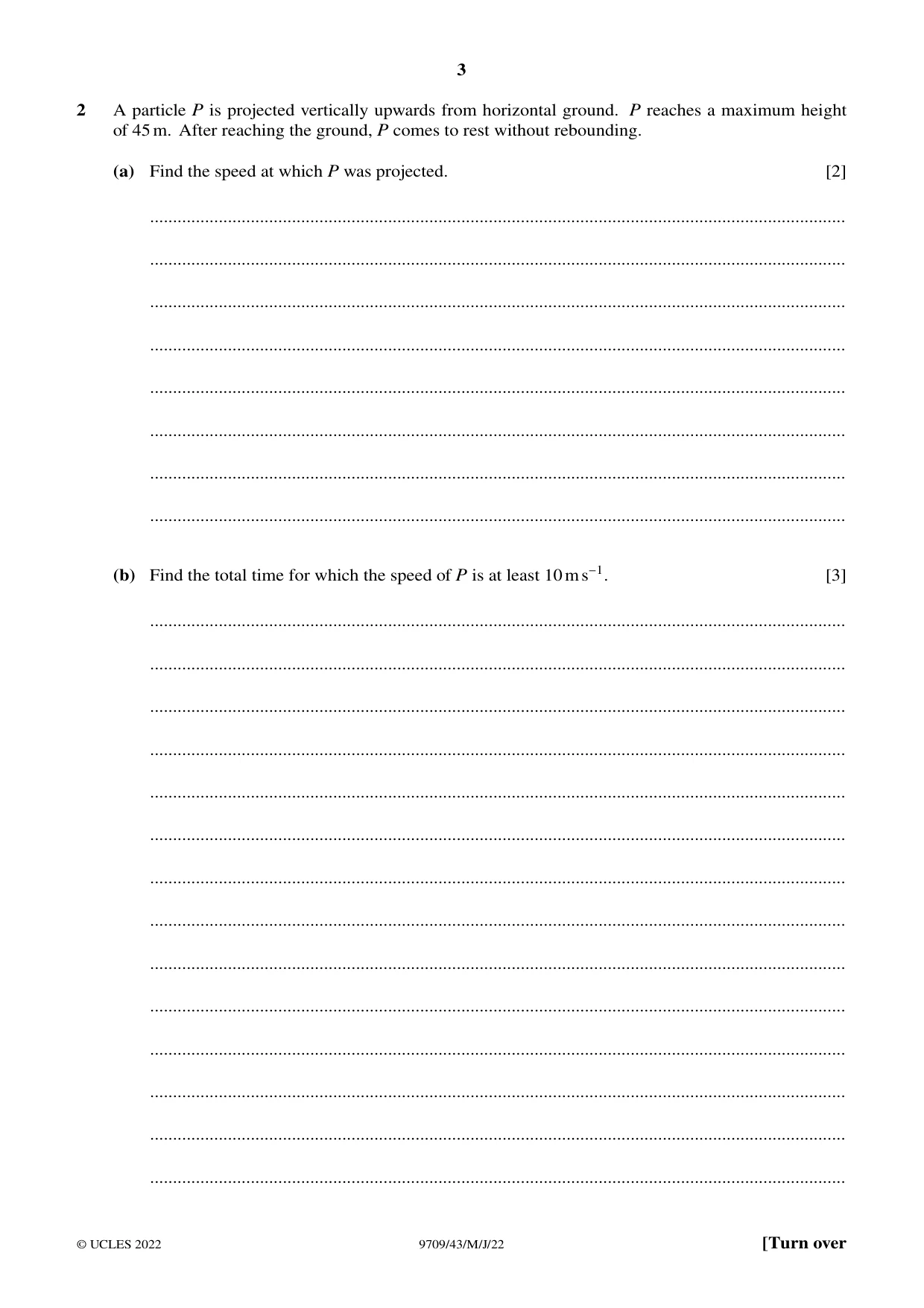 Cambridge A Level Mathematics 9709 2022 May/June Paper 4 · Variant 3 question paper, page 3 of 16