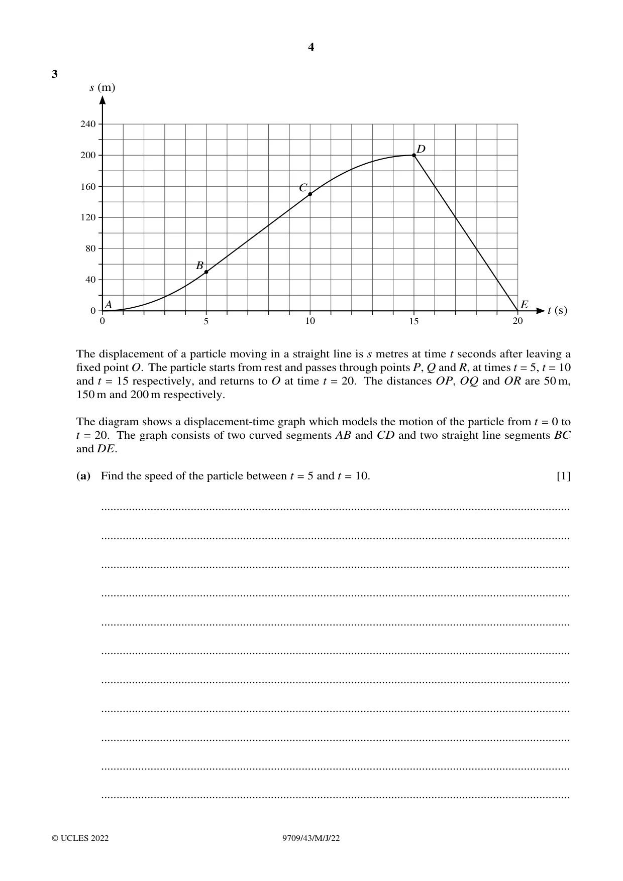 Cambridge A Level Mathematics 9709 2022 May/June Paper 4 · Variant 3 question paper, page 4 of 16