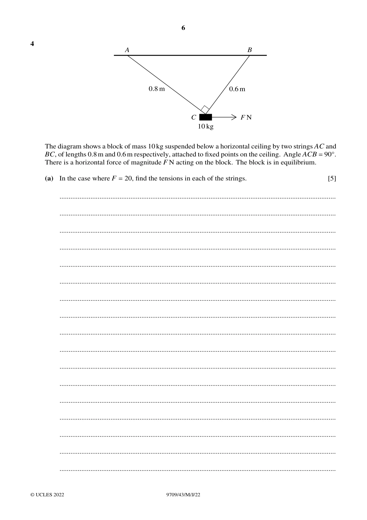 Cambridge A Level Mathematics 9709 2022 May/June Paper 4 · Variant 3 question paper, page 6 of 16