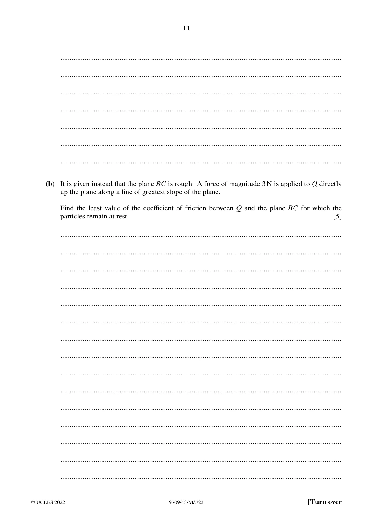 Cambridge A Level Mathematics 9709 2022 May/June Paper 4 · Variant 3 question paper, page 11 of 16