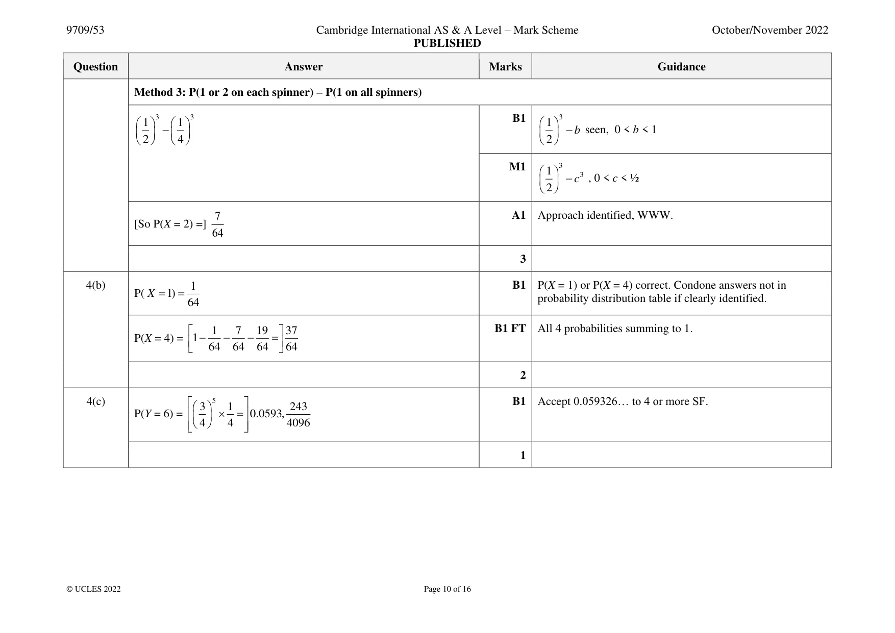 Mark scheme, page 10 of 16