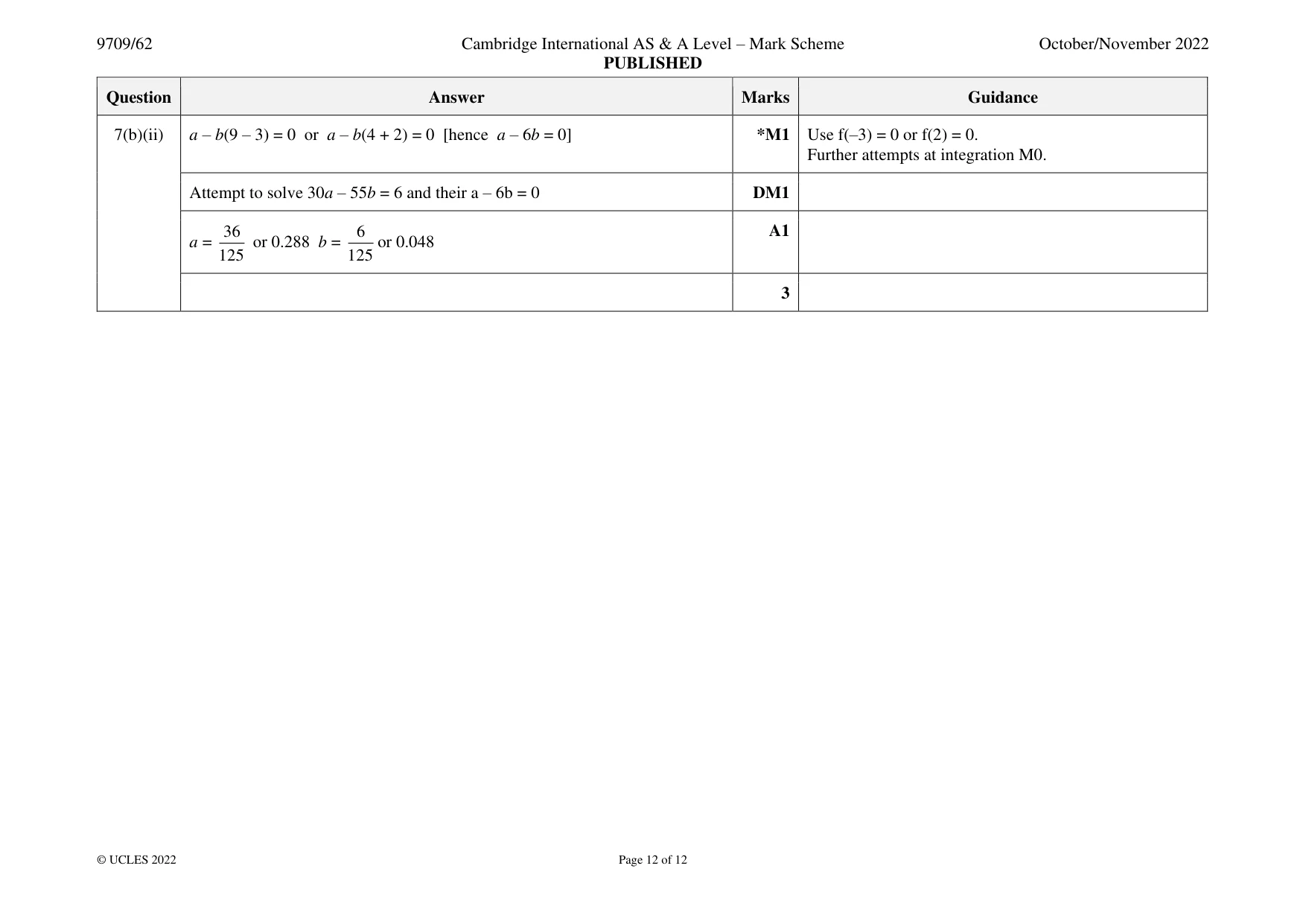 Mark scheme, page 12 of 12