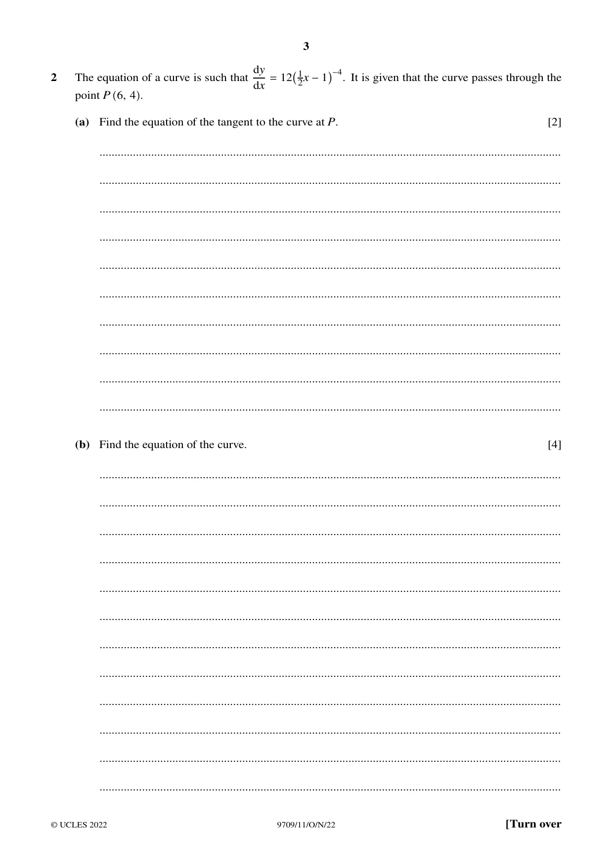 Cambridge A Level Mathematics 9709 2022 Oct/Nov Paper 1 · Variant 1 question paper, page 3 of 20