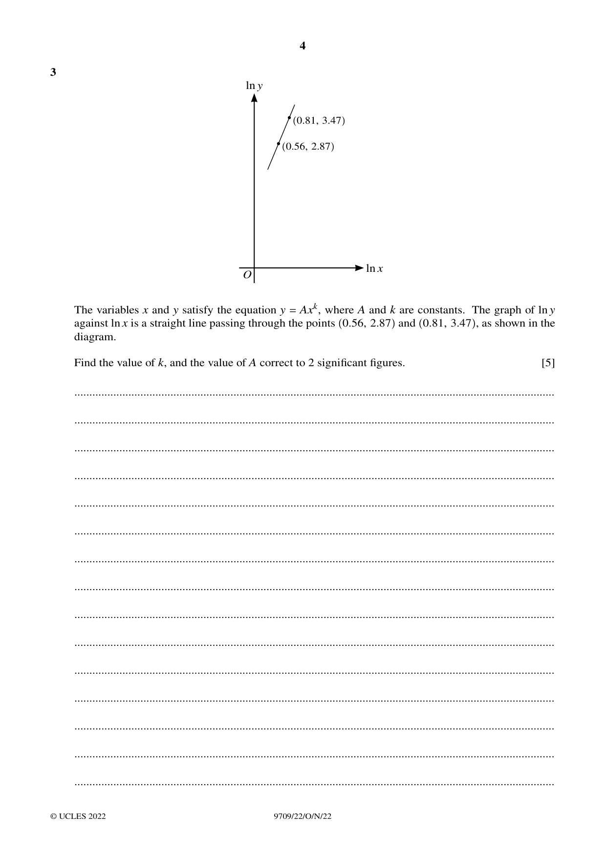 Cambridge A Level Mathematics 9709 2022 Oct/Nov Paper 2 · Variant 2 question paper, page 4 of 12