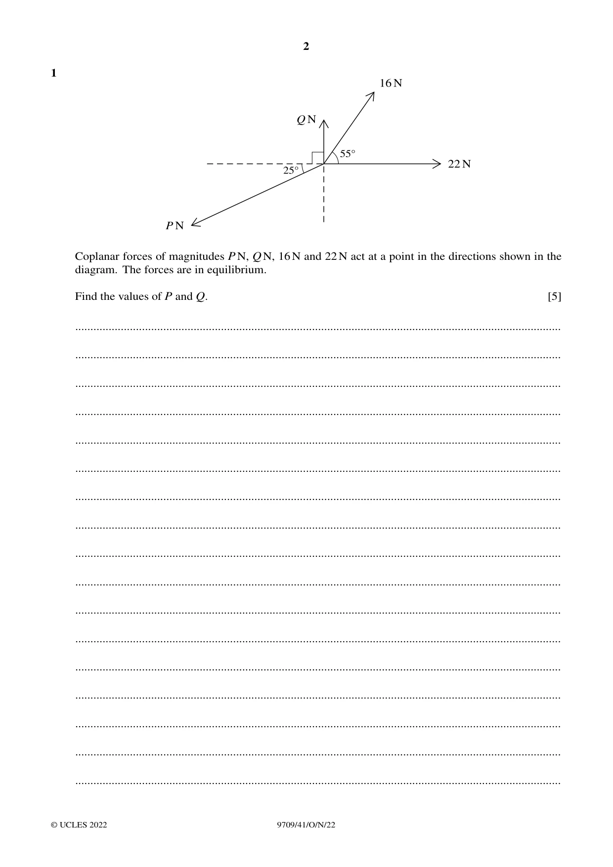 Cambridge A Level Mathematics 9709 2022 Oct/Nov Paper 4 · Variant 1 question paper, page 2 of 12