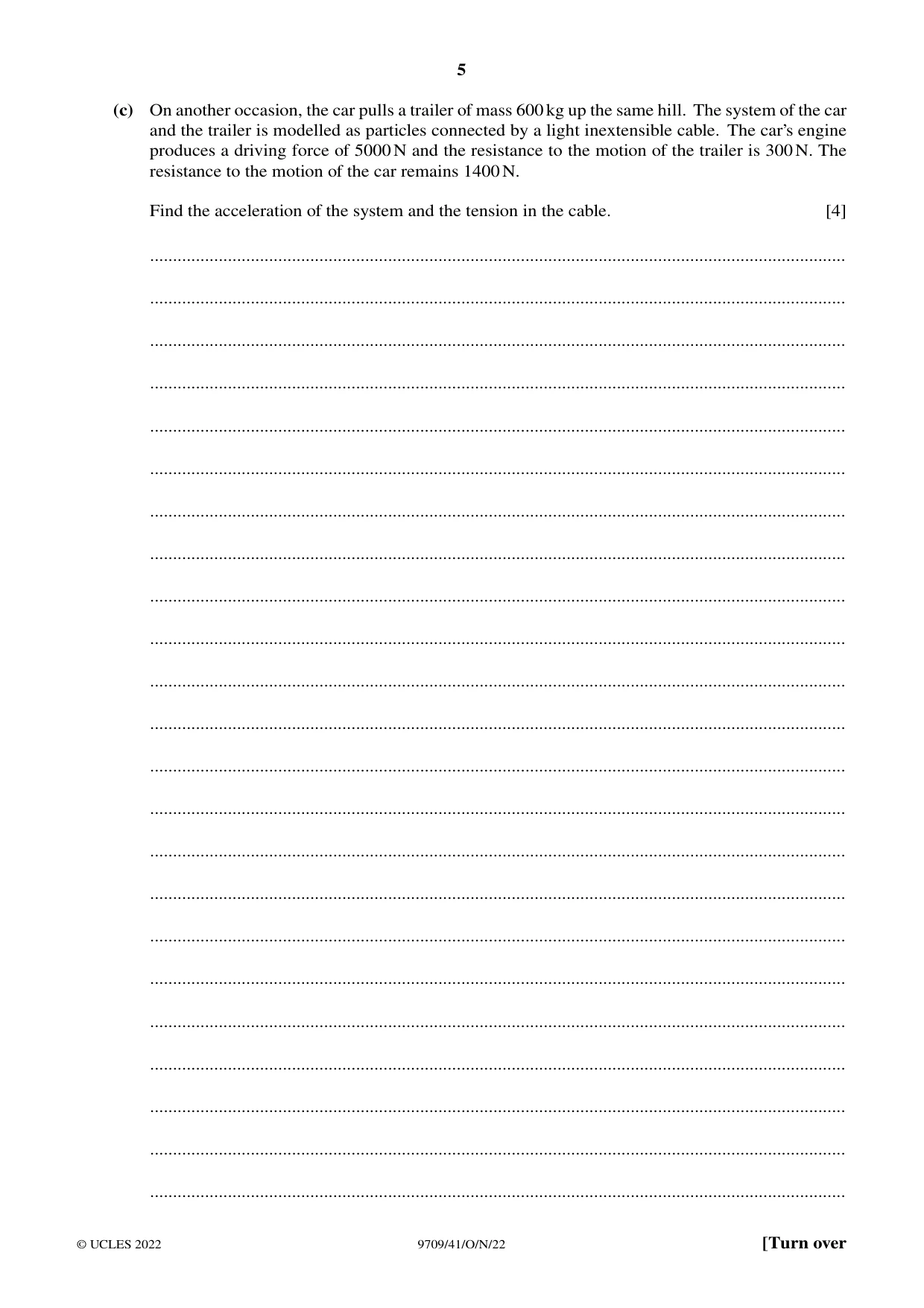 Cambridge A Level Mathematics 9709 2022 Oct/Nov Paper 4 · Variant 1 question paper, page 5 of 12