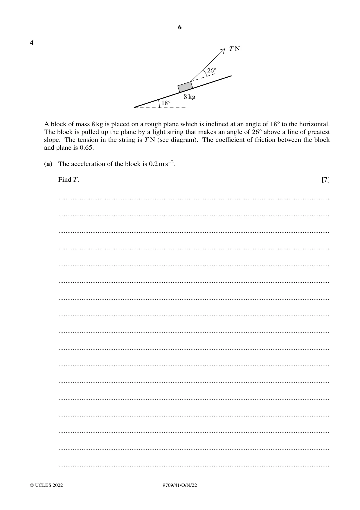 Cambridge A Level Mathematics 9709 2022 Oct/Nov Paper 4 · Variant 1 question paper, page 6 of 12
