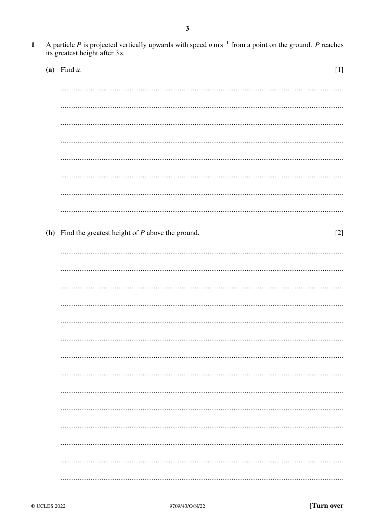 Cambridge A Level Mathematics 9709 2022 Oct/Nov Paper 4 · Variant 3 question paper, page 3 of 16