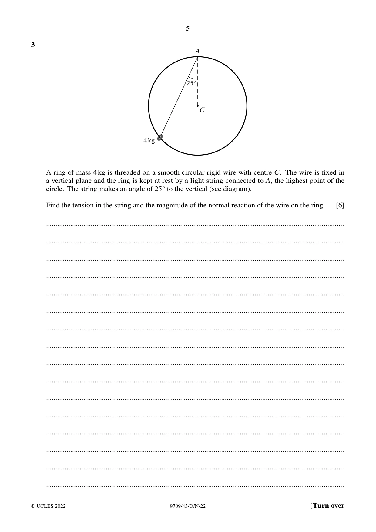 Cambridge A Level Mathematics 9709 2022 Oct/Nov Paper 4 · Variant 3 question paper, page 5 of 16