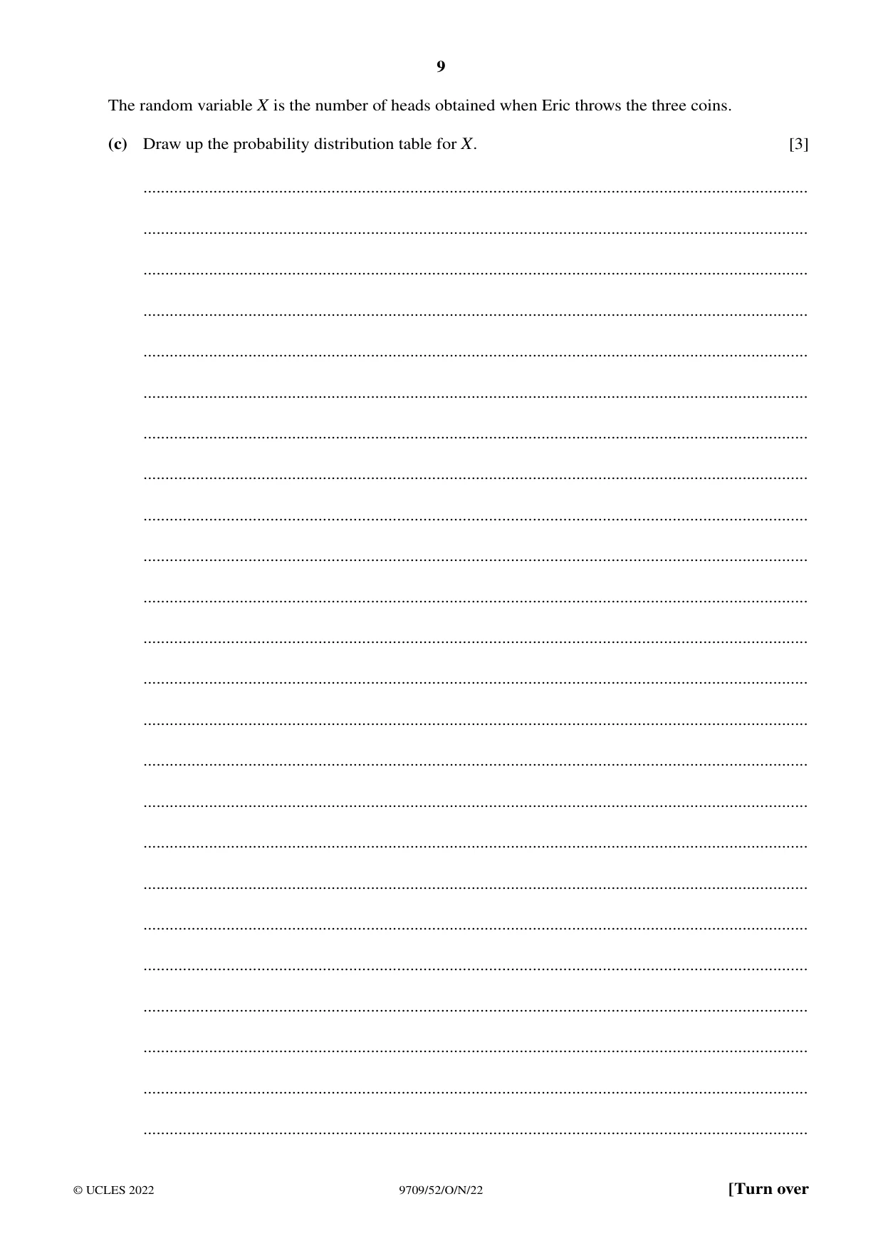 Cambridge A Level Mathematics 9709 2022 Oct/Nov Paper 5 · Variant 2 question paper, page 9 of 16
