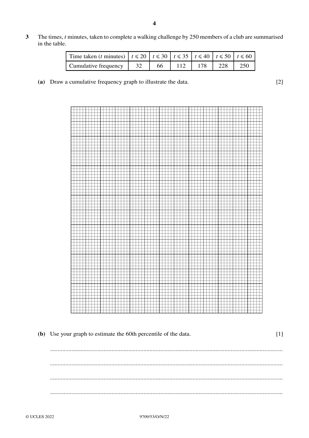 Cambridge A Level Mathematics 9709 2022 Oct/Nov Paper 5 · Variant 3 question paper, page 4 of 16