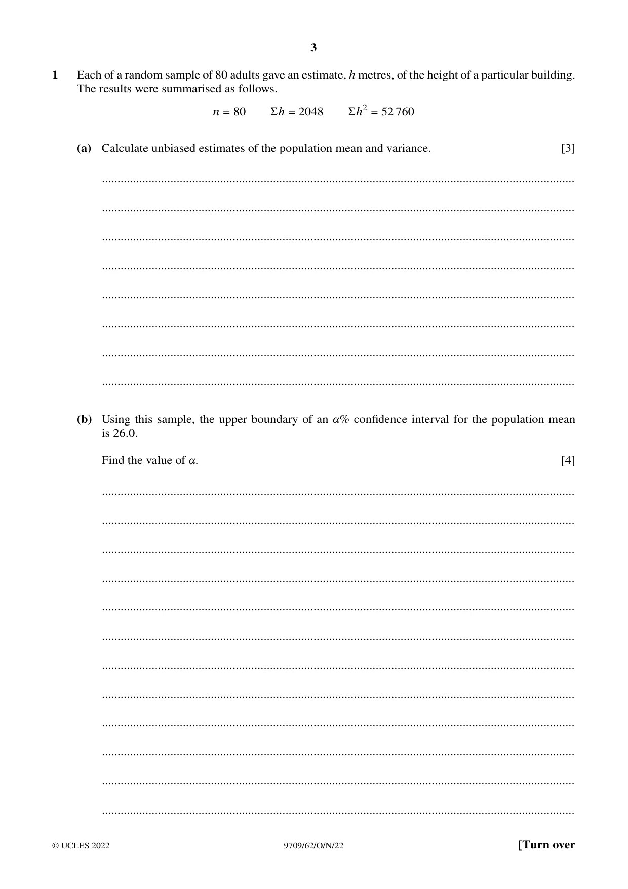Cambridge A Level Mathematics 9709 2022 Oct/Nov Paper 6 · Variant 2 question paper, page 3 of 16