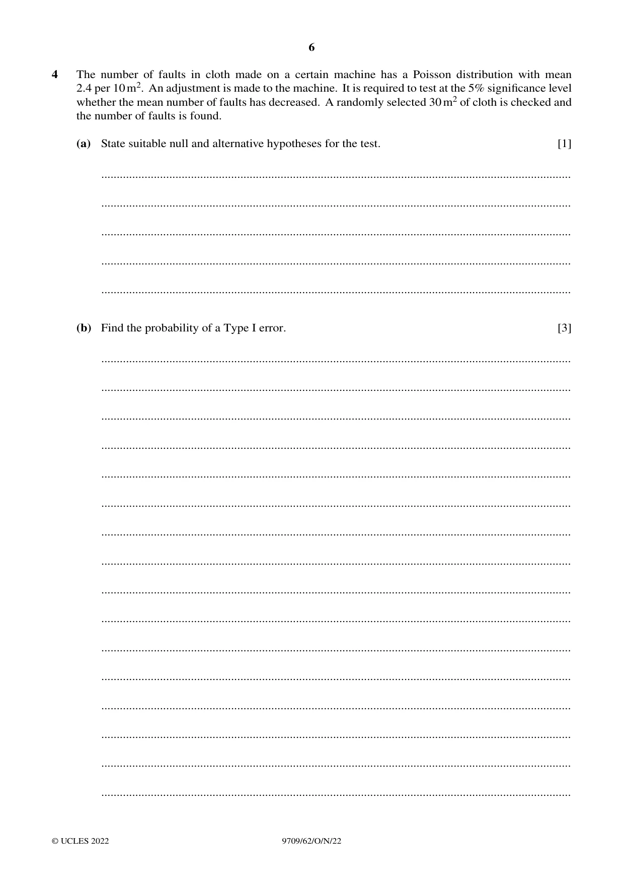 Cambridge A Level Mathematics 9709 2022 Oct/Nov Paper 6 · Variant 2 question paper, page 6 of 16