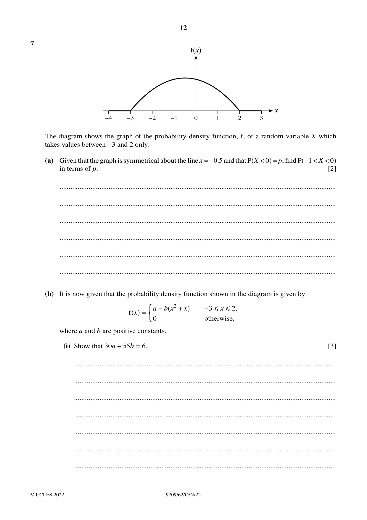 Cambridge A Level Mathematics 9709 2022 Oct/Nov Paper 6 · Variant 2 question paper, page 12 of 16