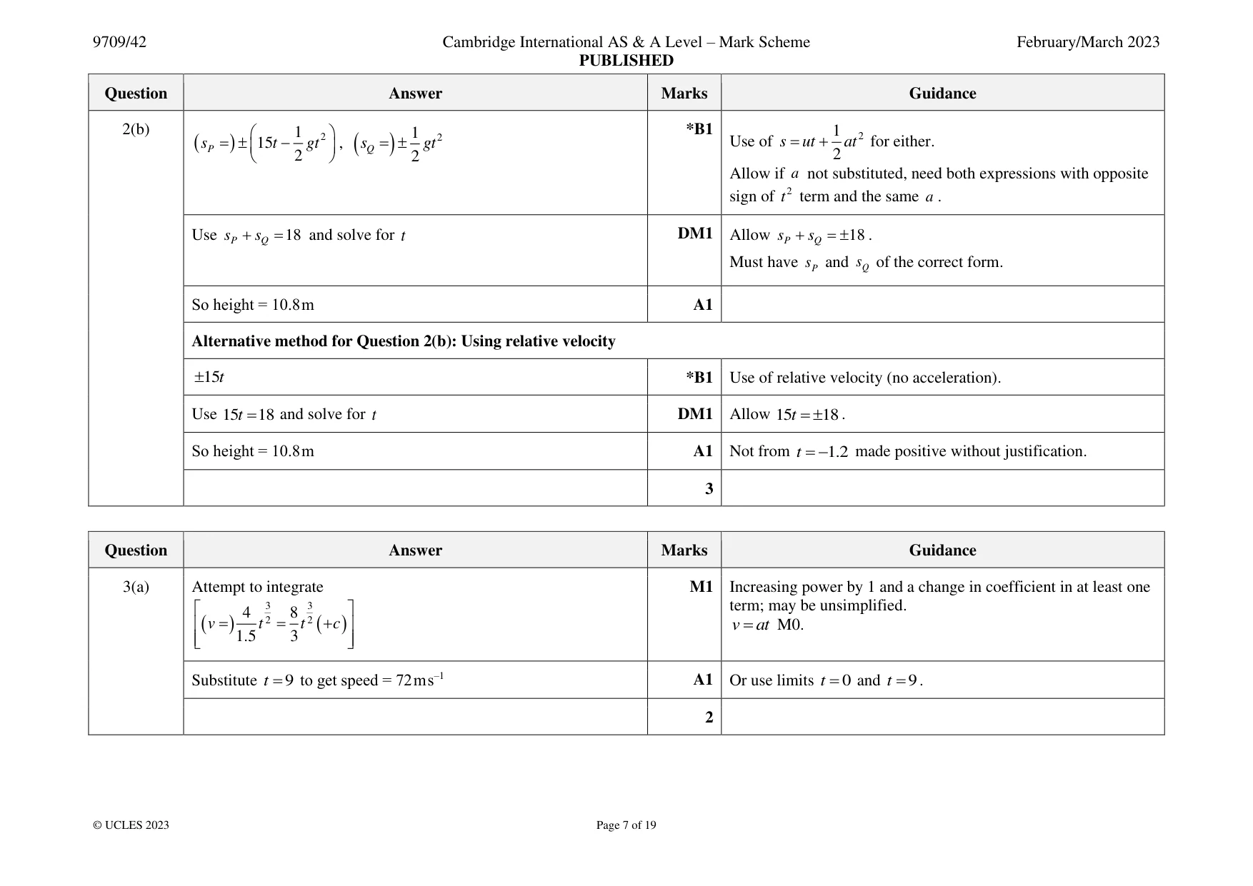 Mark scheme, page 7 of 19