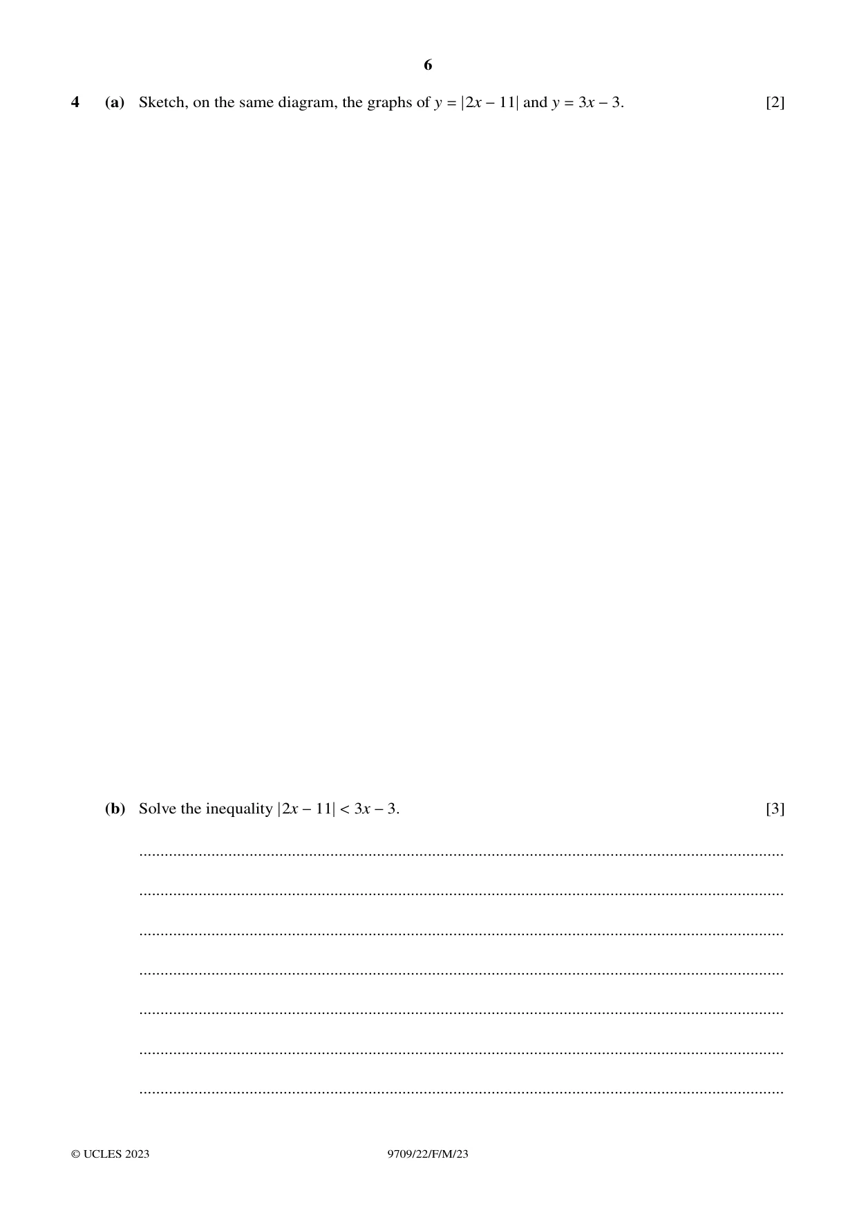 Cambridge A Level Mathematics 9709 2023 Feb/March Paper 2 · Variant 2 question paper, page 6 of 16