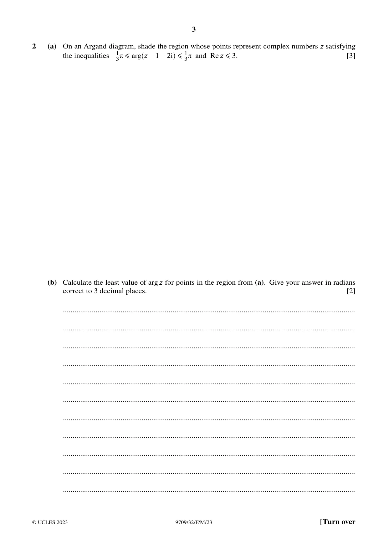 Cambridge A Level Mathematics 9709 2023 Feb/March Paper 3 · Variant 2 question paper, page 3 of 20