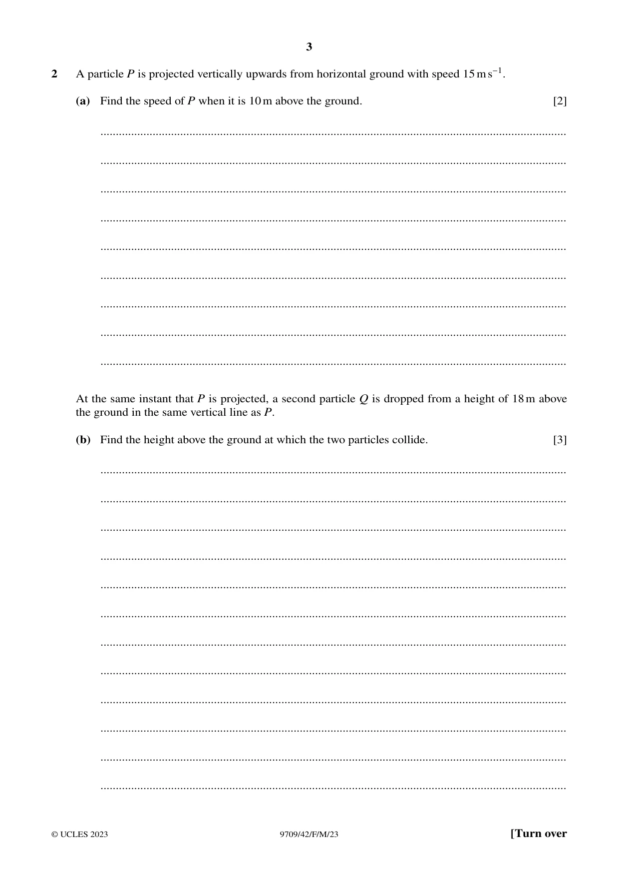 Cambridge A Level Mathematics 9709 2023 Feb/March Paper 4 · Variant 2 question paper, page 3 of 16