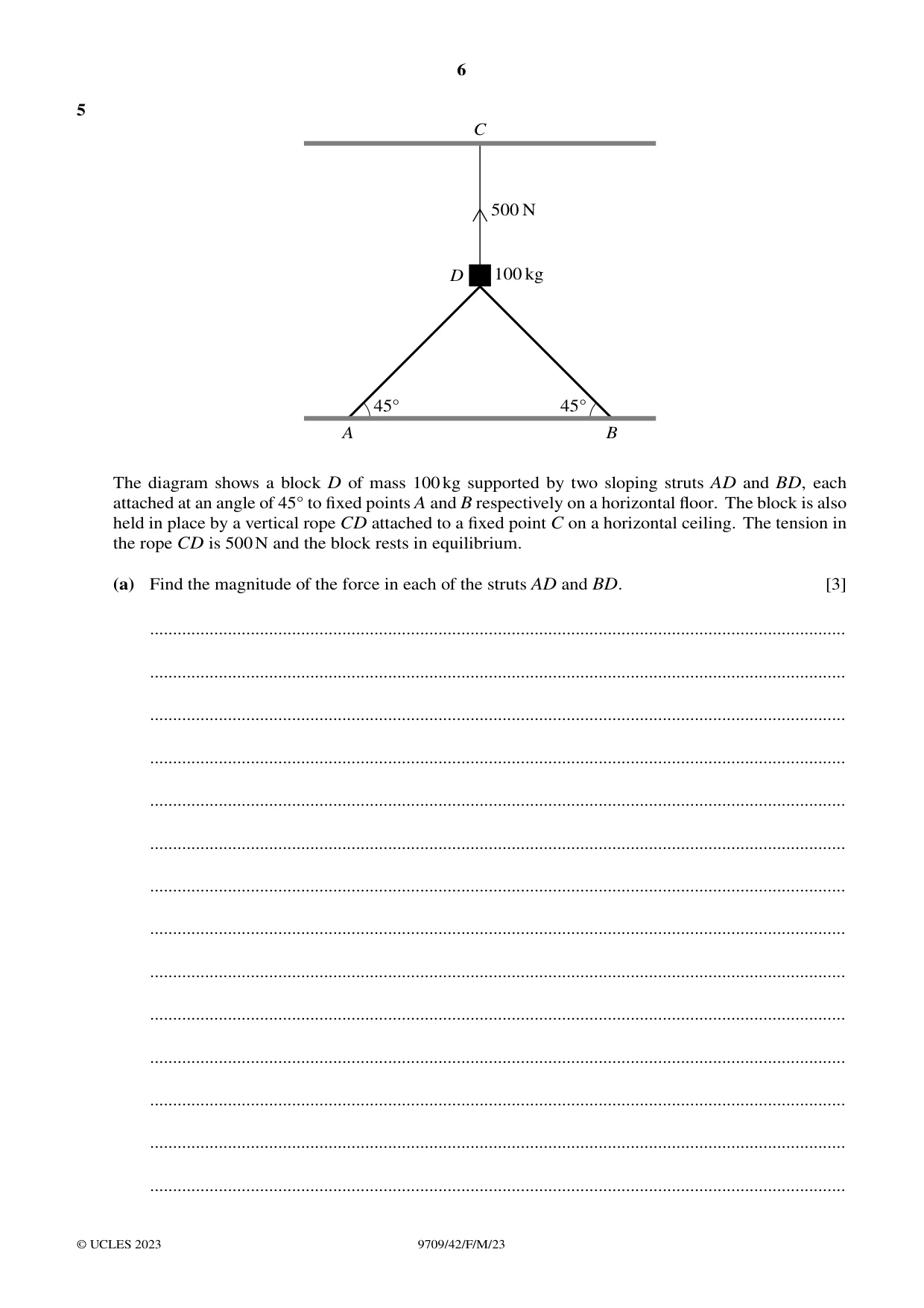 Cambridge A Level Mathematics 9709 2023 Feb/March Paper 4 · Variant 2 question paper, page 6 of 16