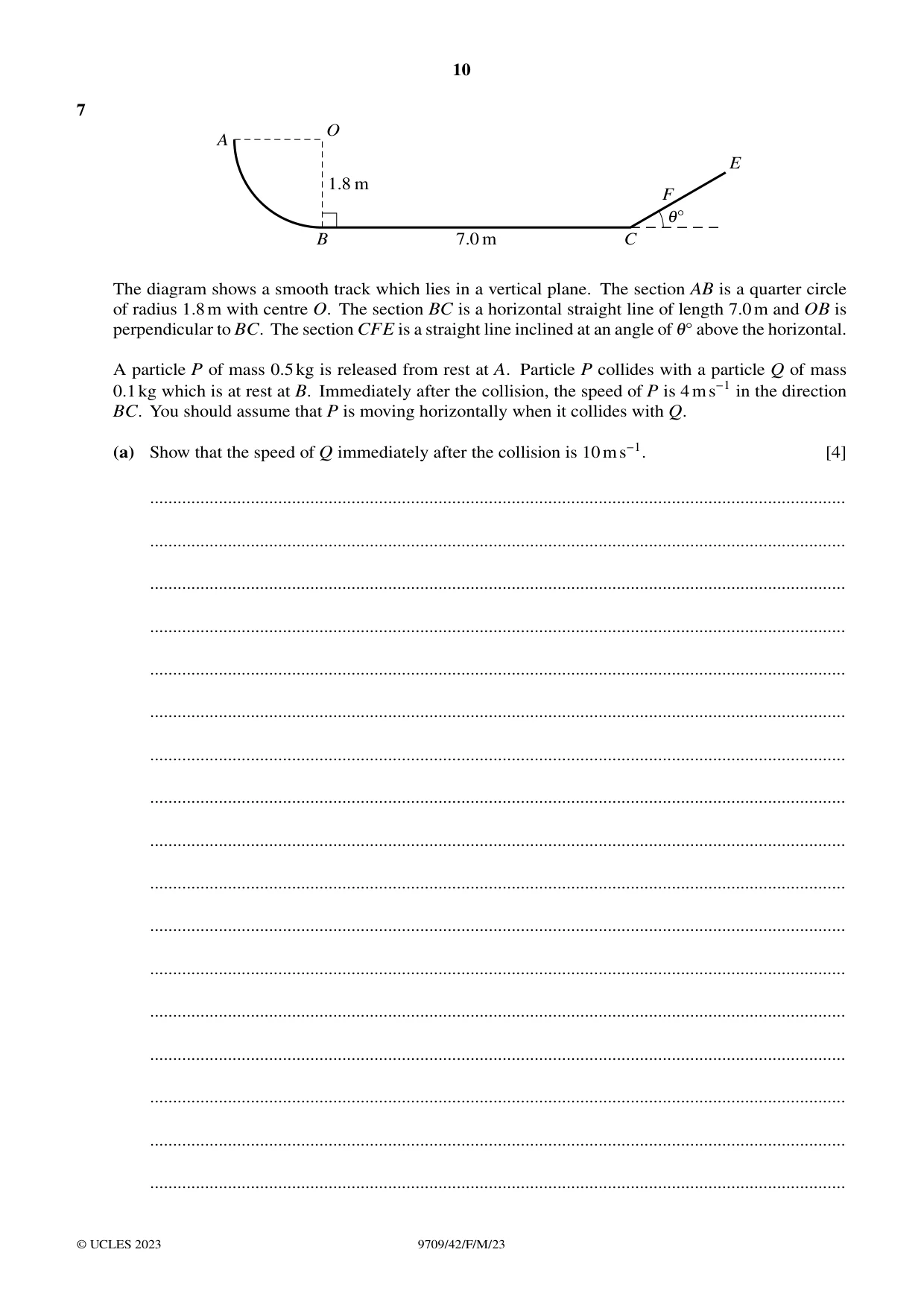 Cambridge A Level Mathematics 9709 2023 Feb/March Paper 4 · Variant 2 question paper, page 10 of 16