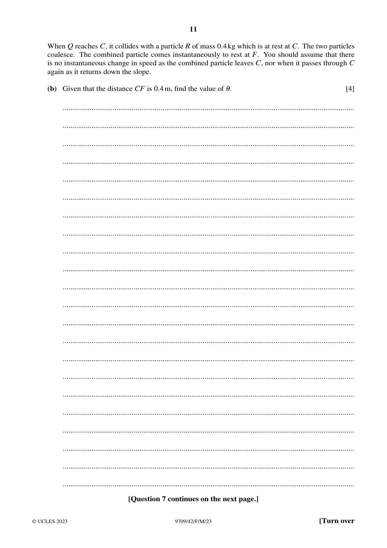 Cambridge A Level Mathematics 9709 2023 Feb/March Paper 4 · Variant 2 question paper, page 11 of 16