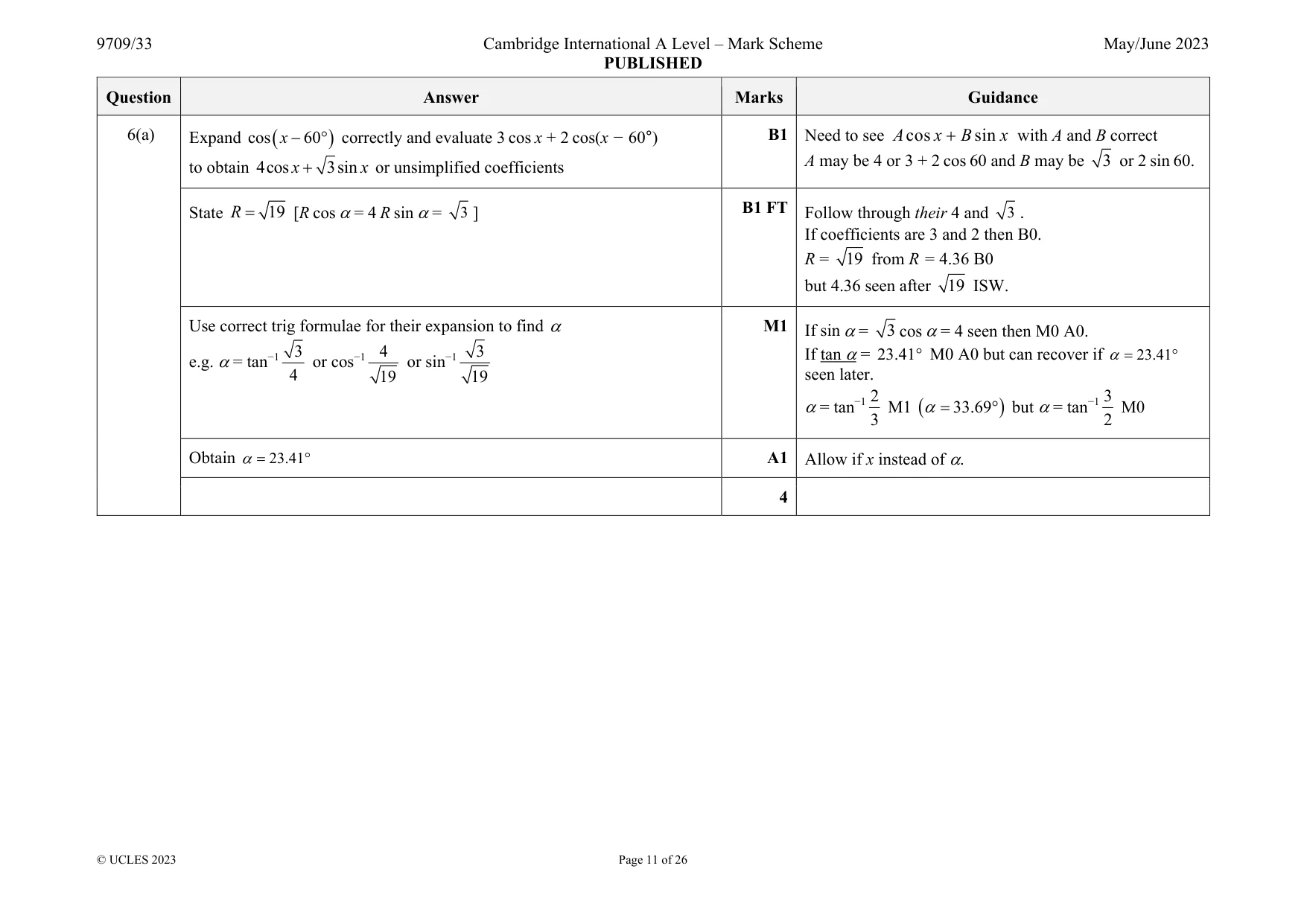 Mark scheme, page 11 of 26