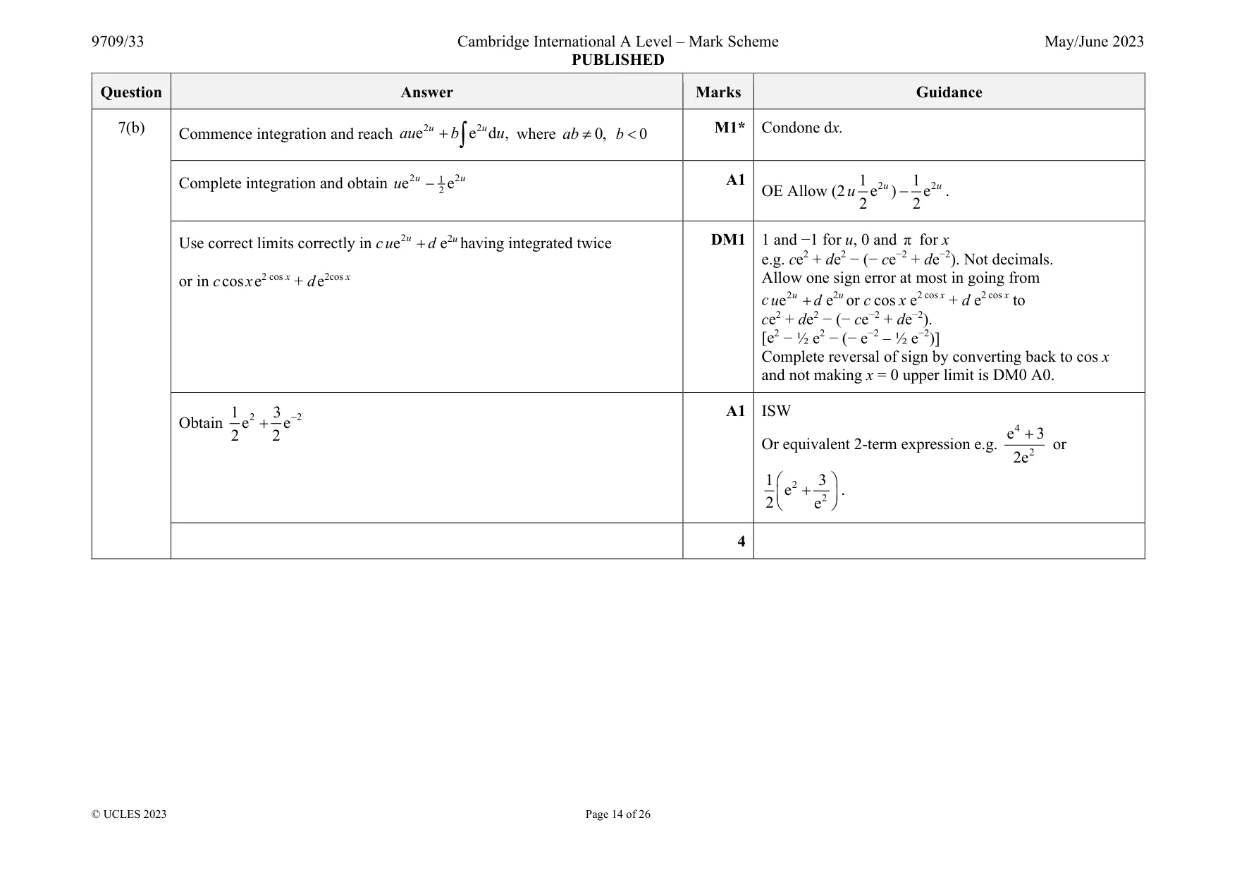 Mark scheme, page 14 of 26