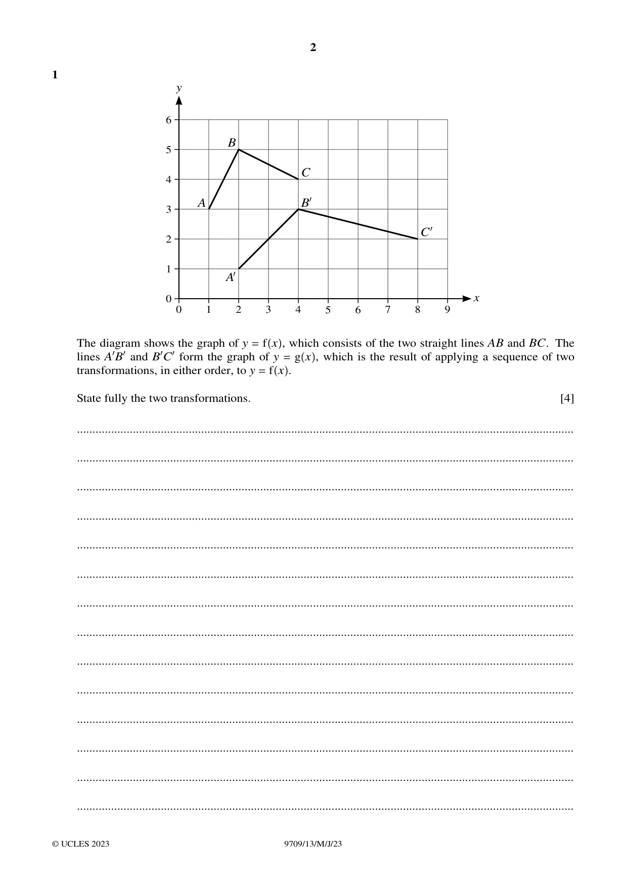 Cambridge A Level Mathematics 9709 2023 May/June Paper 1 · Variant 3 question paper, page 2 of 16
