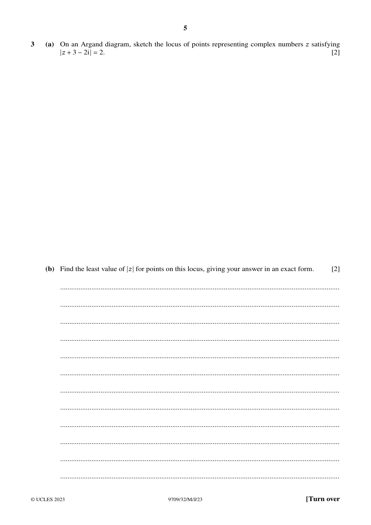 Cambridge A Level Mathematics 9709 2023 May/June Paper 3 · Variant 2 question paper, page 5 of 20