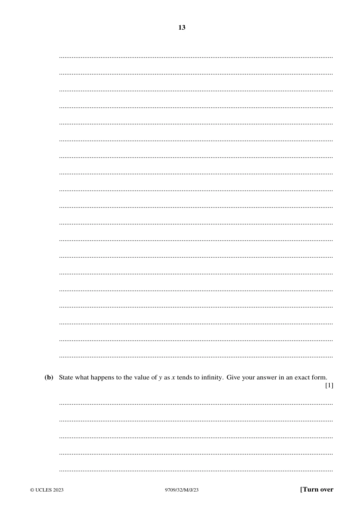 Cambridge A Level Mathematics 9709 2023 May/June Paper 3 · Variant 2 question paper, page 13 of 20