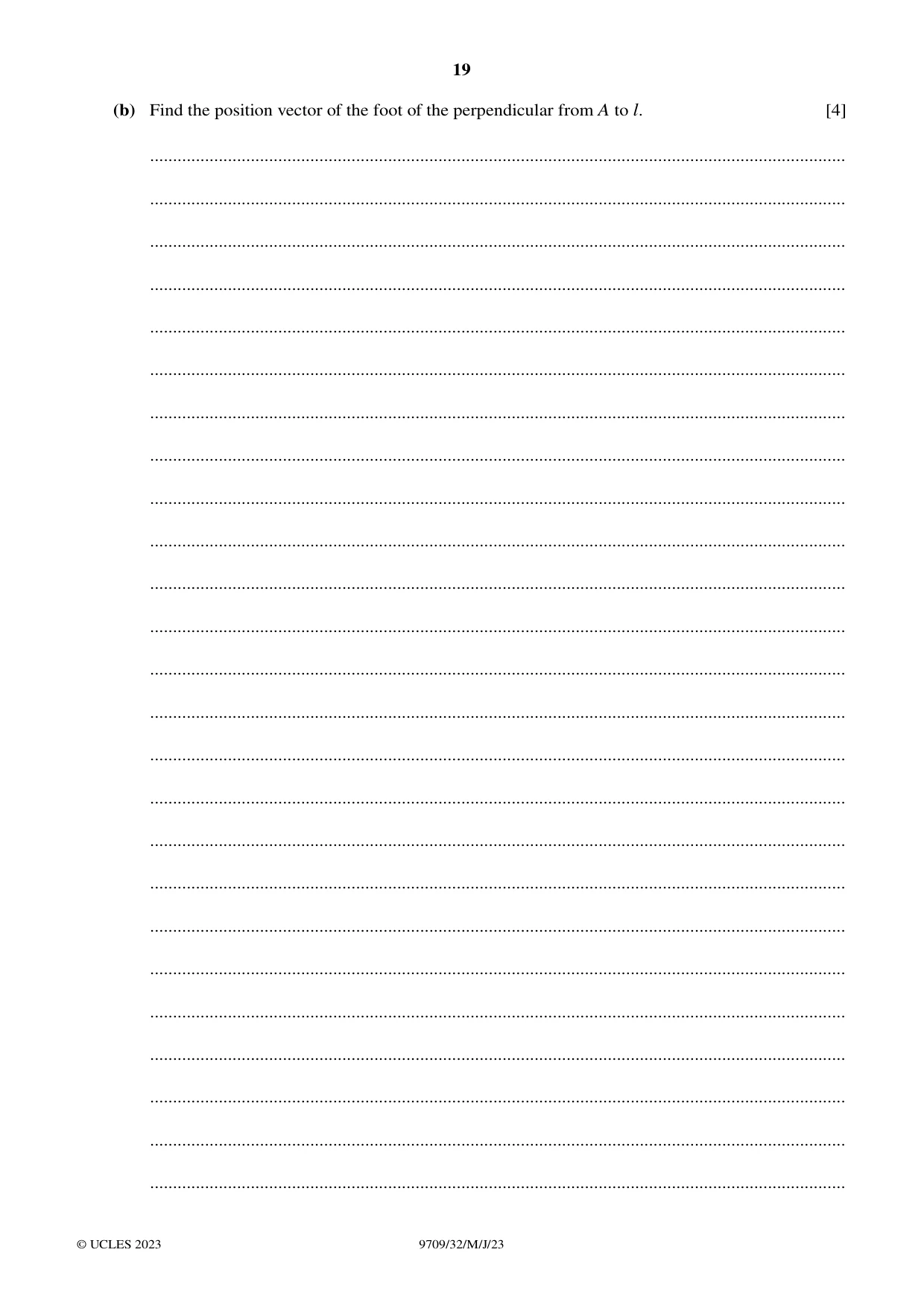 Cambridge A Level Mathematics 9709 2023 May/June Paper 3 · Variant 2 question paper, page 19 of 20