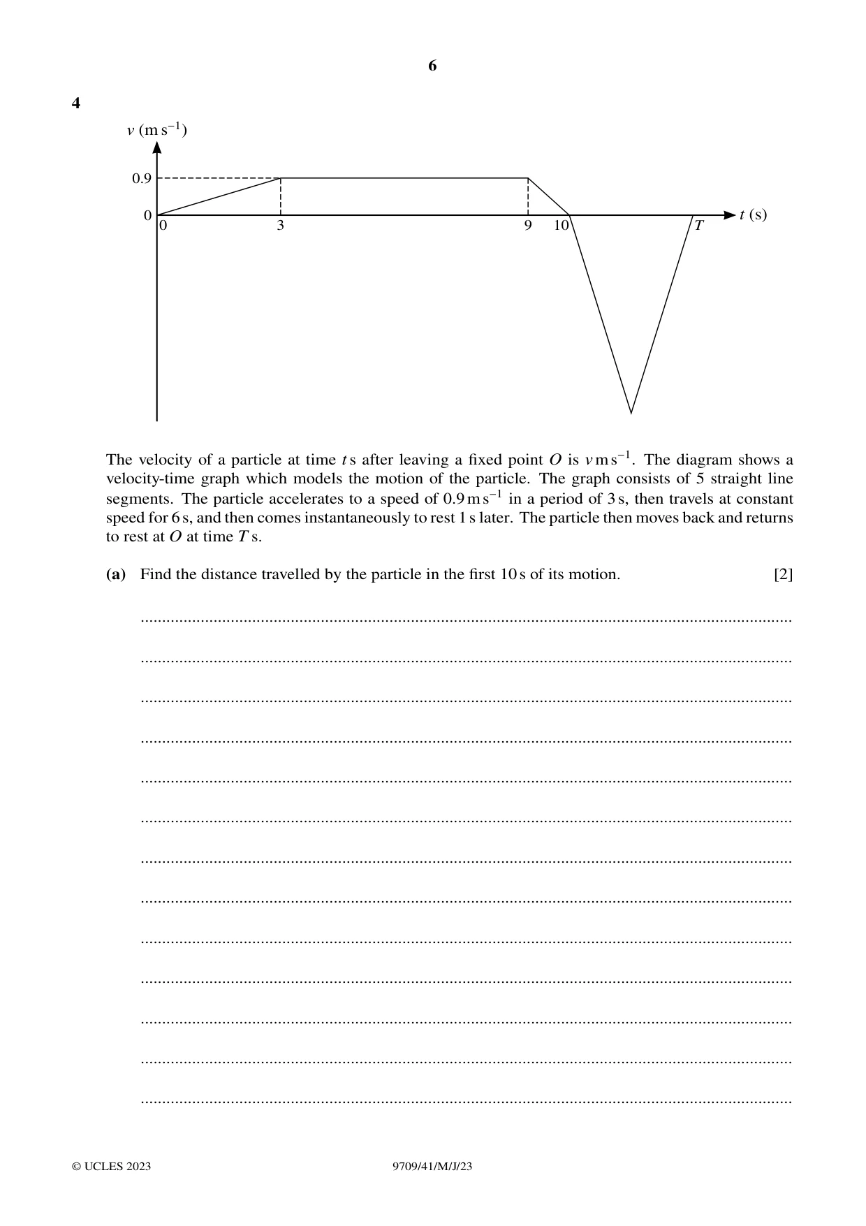 Cambridge A Level Mathematics 9709 2023 May/June Paper 4 · Variant 1 question paper, page 6 of 16