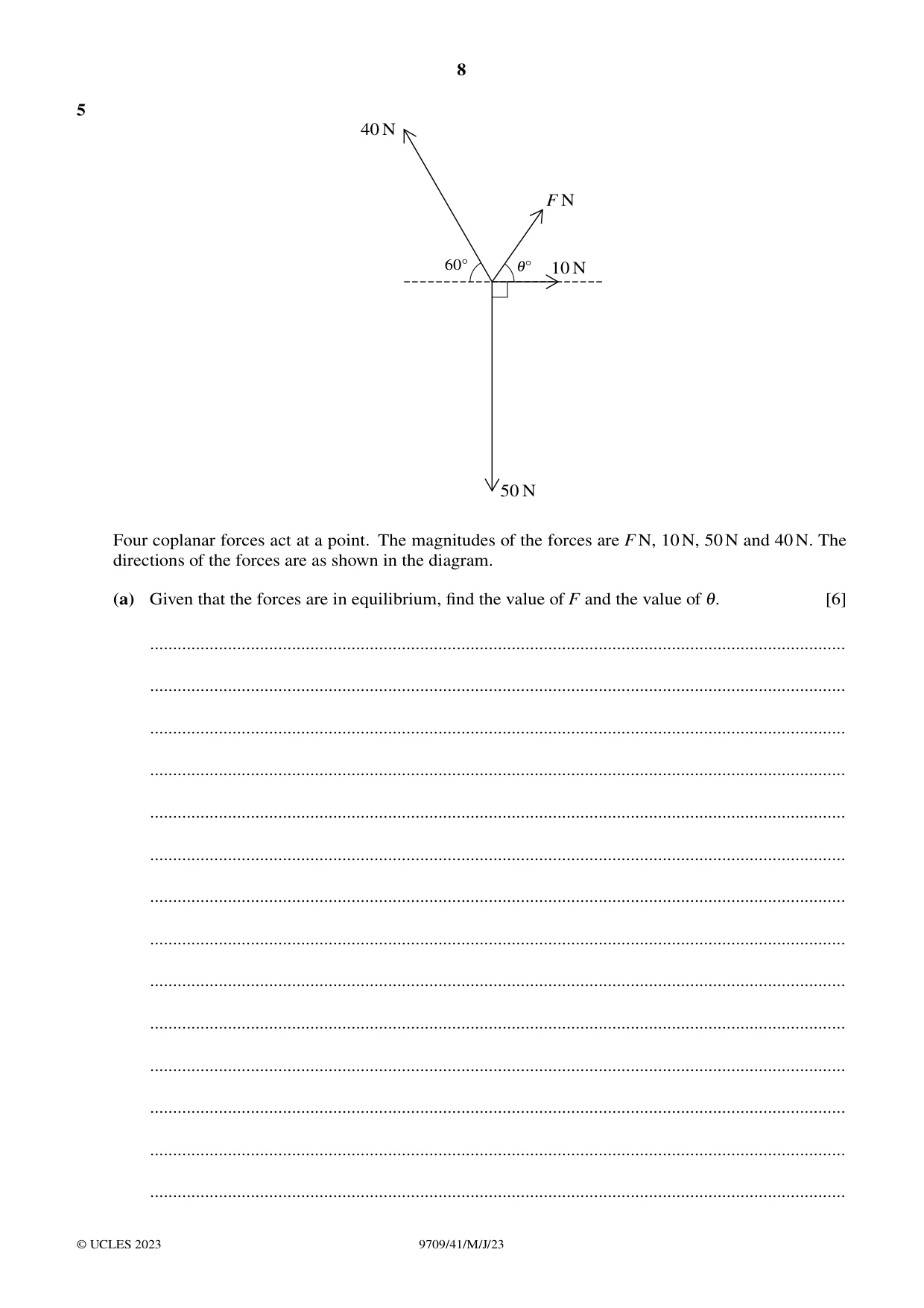 Cambridge A Level Mathematics 9709 2023 May/June Paper 4 · Variant 1 question paper, page 8 of 16