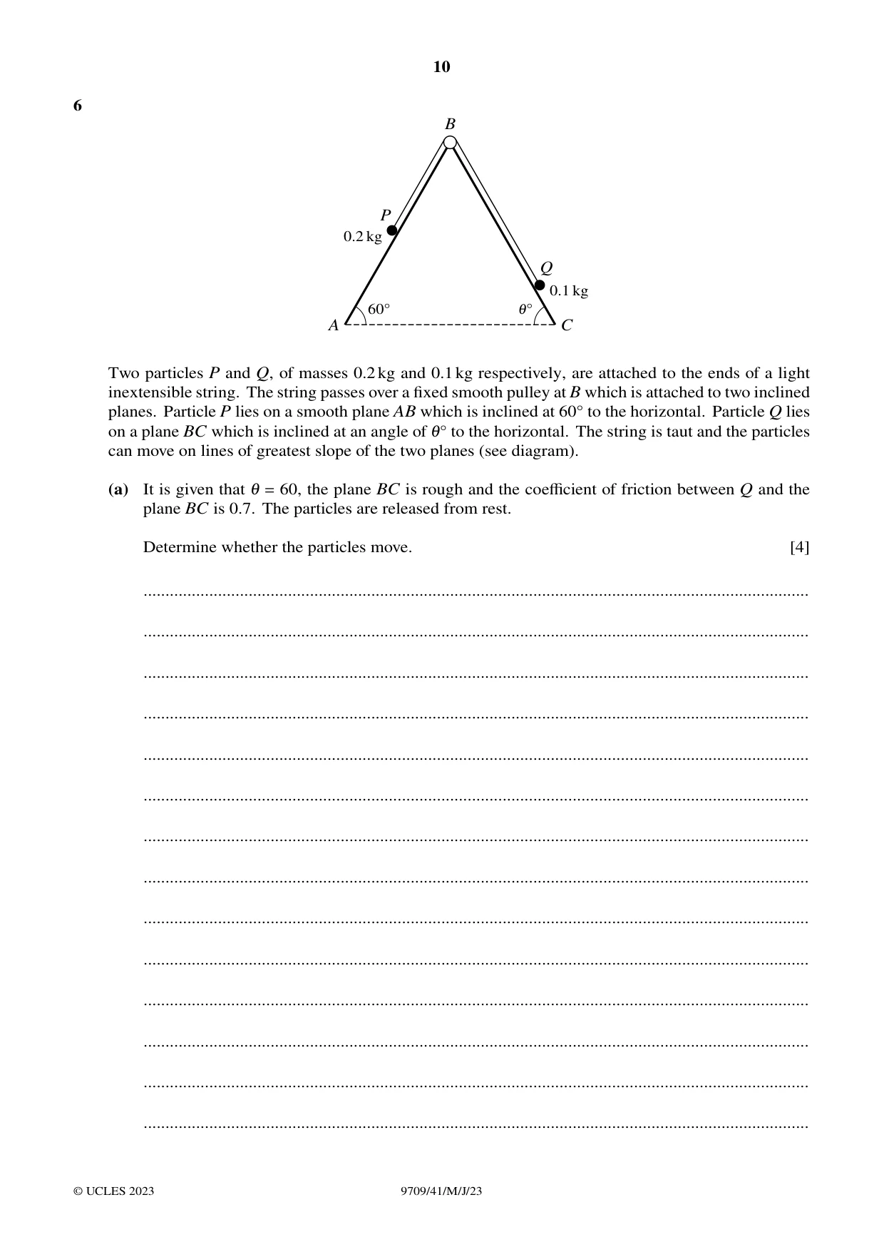 Cambridge A Level Mathematics 9709 2023 May/June Paper 4 · Variant 1 question paper, page 10 of 16